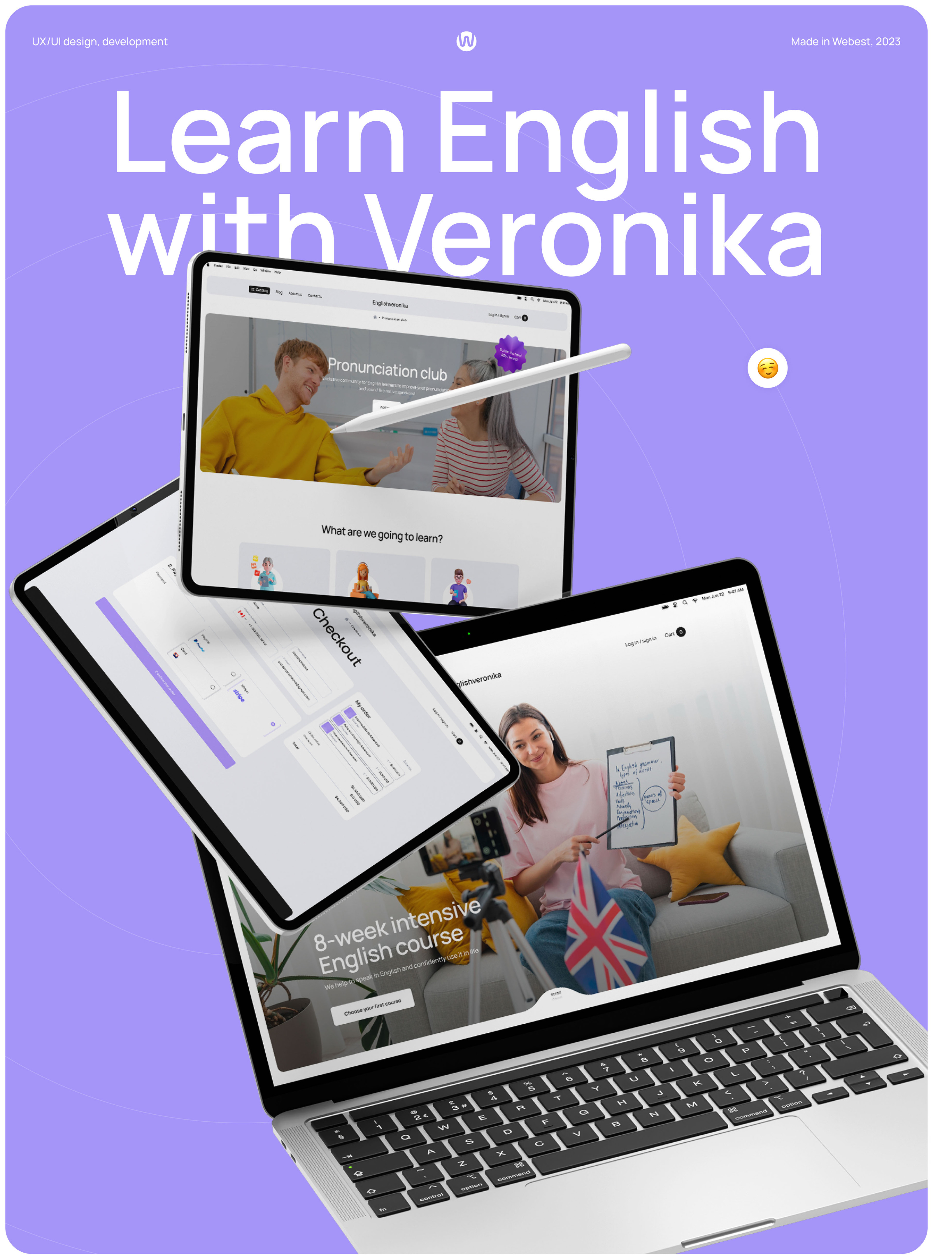 EnglishVeronika – Educational platform — Изображение №1 — Интерфейсы на Dprofile