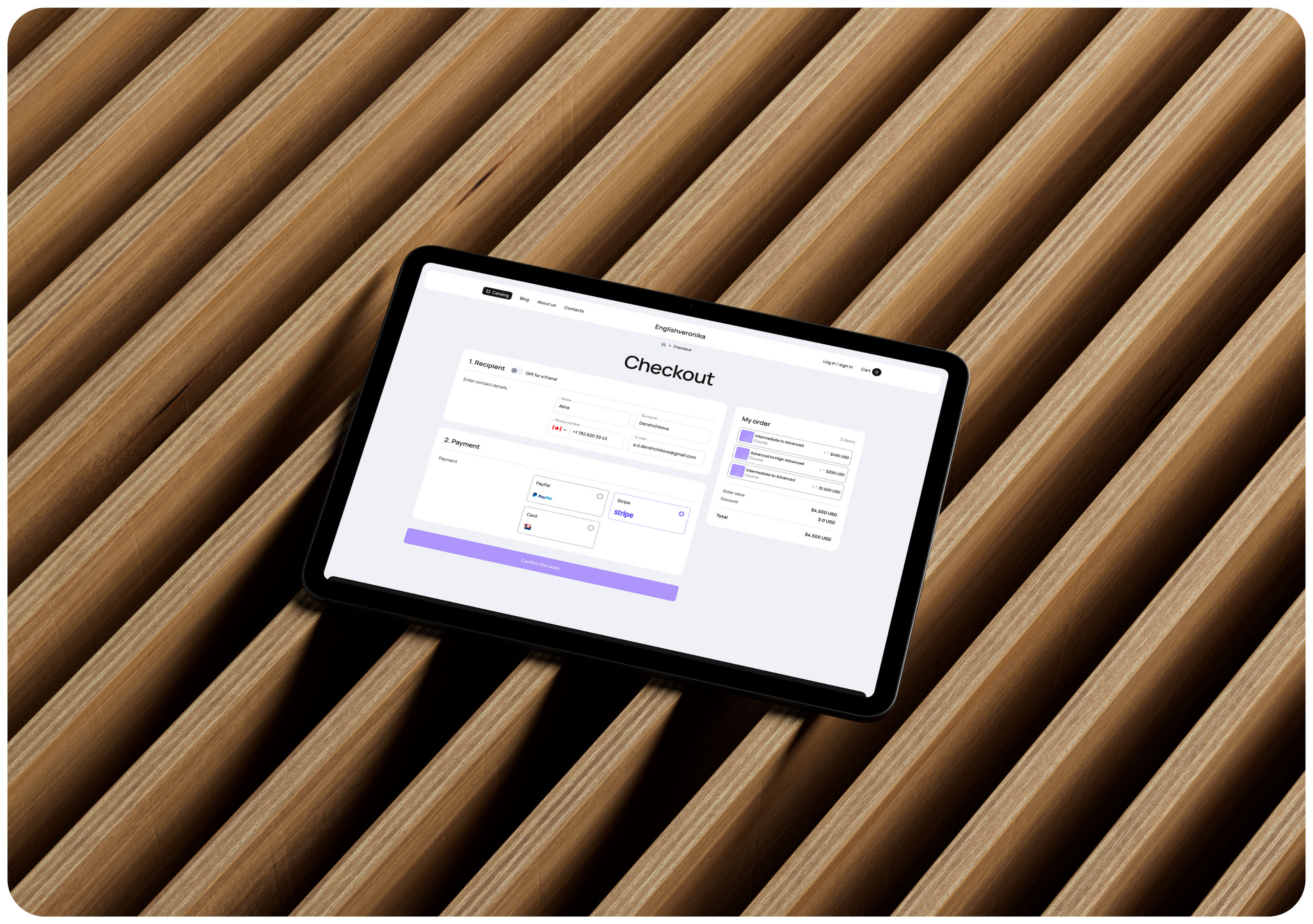 EnglishVeronika – Educational platform — Изображение №7 — Интерфейсы на Dprofile