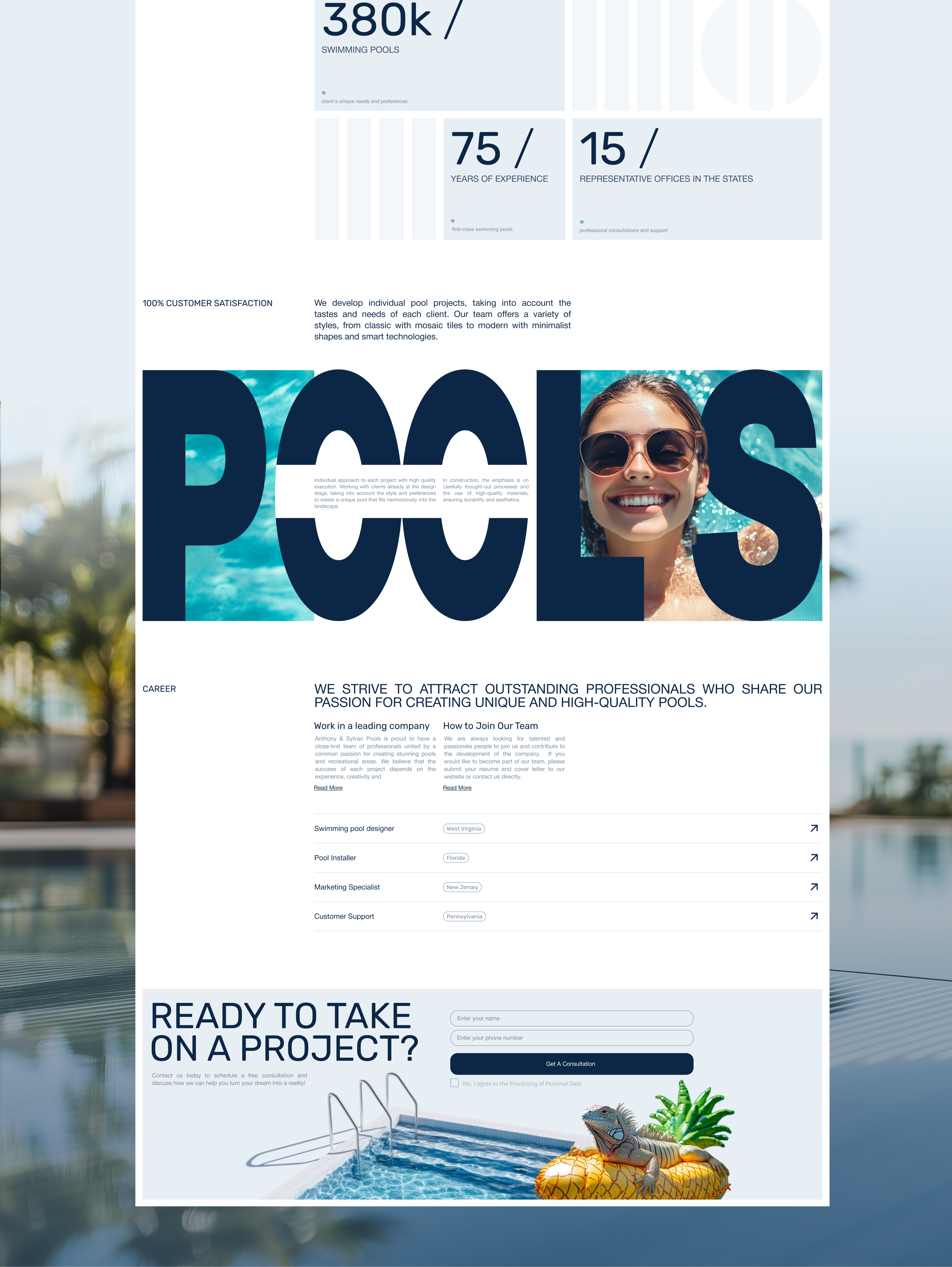 Anthony & Sylvan Pools Corporate Website Redesign — Изображение №4 — Интерфейсы, Брендинг на Dprofile