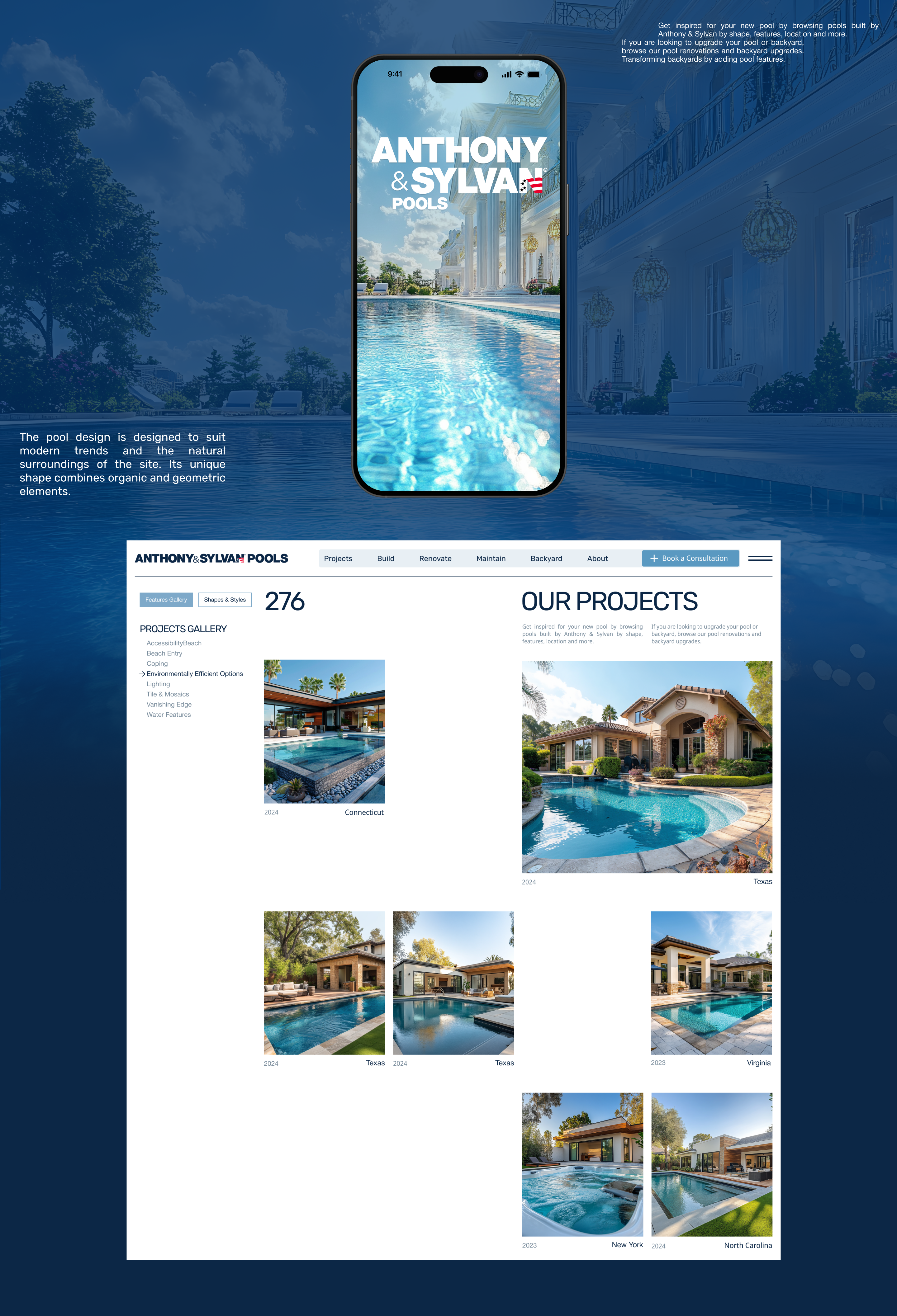 Anthony & Sylvan Pools Corporate Website Redesign — Изображение №5 — Интерфейсы, Брендинг на Dprofile