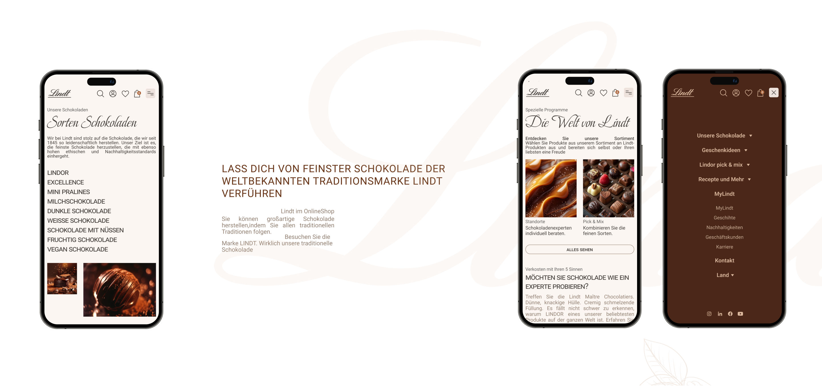 Lindt's Digital Sweet Luxury: UI/UX Design — Изображение №3 — Интерфейсы, Брендинг на Dprofile