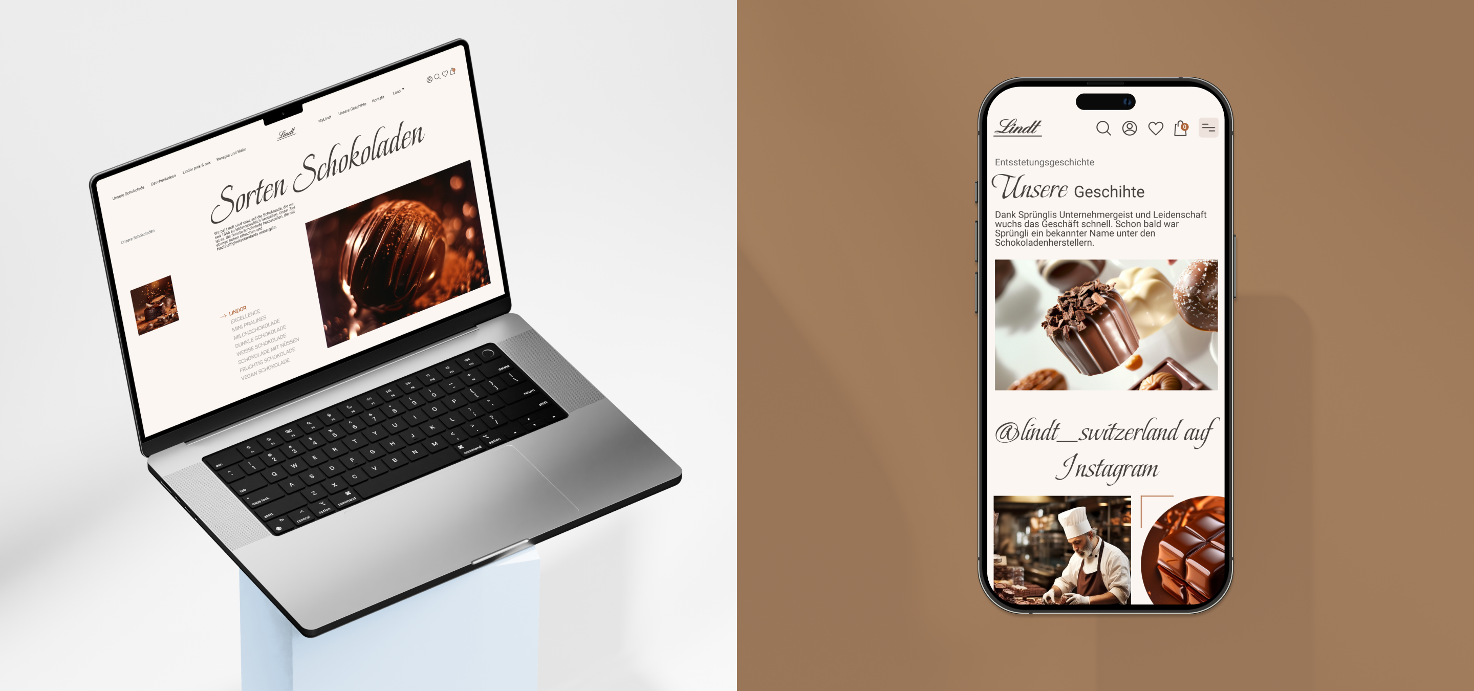 Lindt's Digital Sweet Luxury: UI/UX Design — Изображение №5 — Интерфейсы, Брендинг на Dprofile