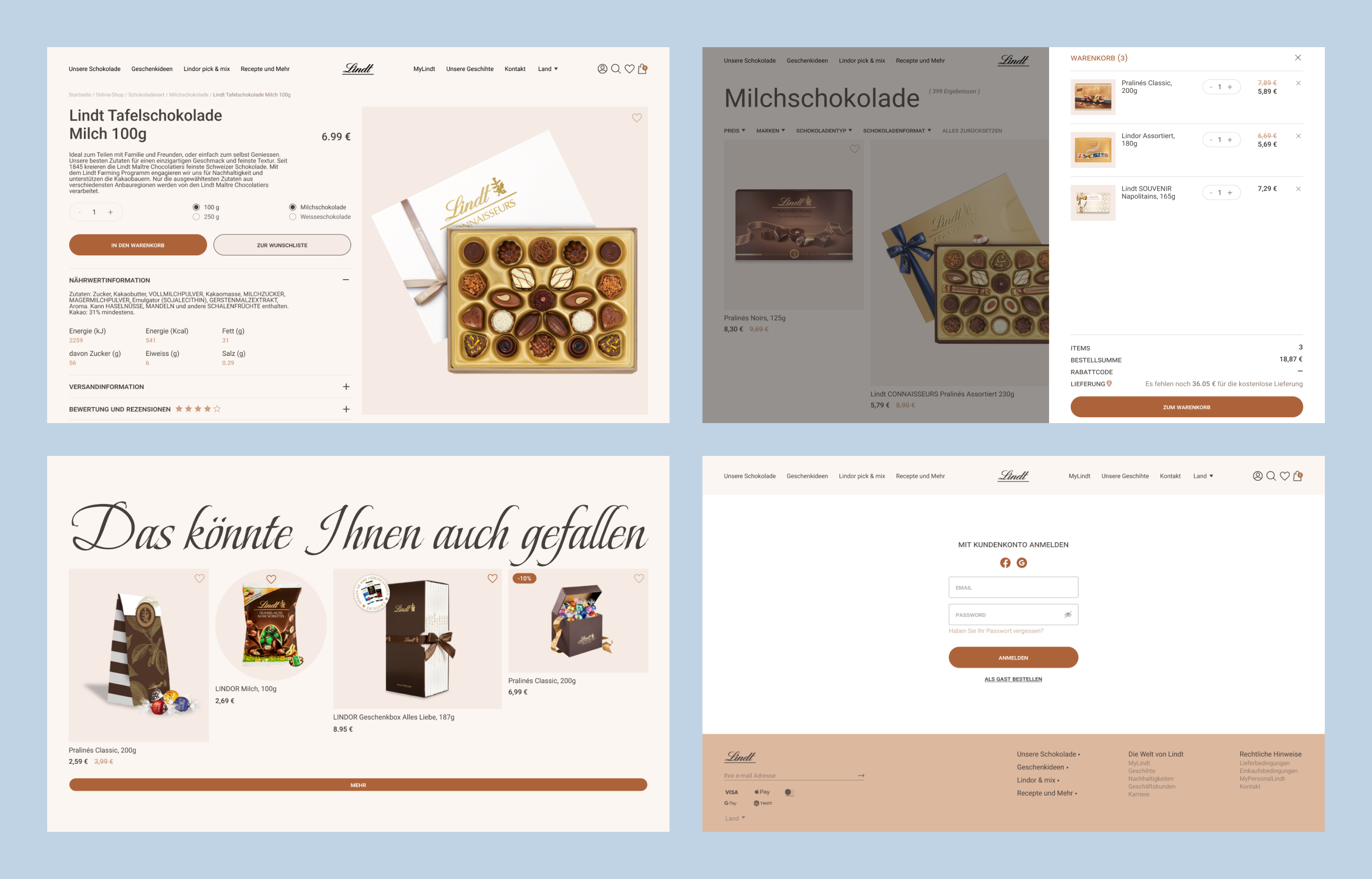 Lindt's Digital Sweet Luxury: UI/UX Design — Изображение №10 — Интерфейсы, Брендинг на Dprofile