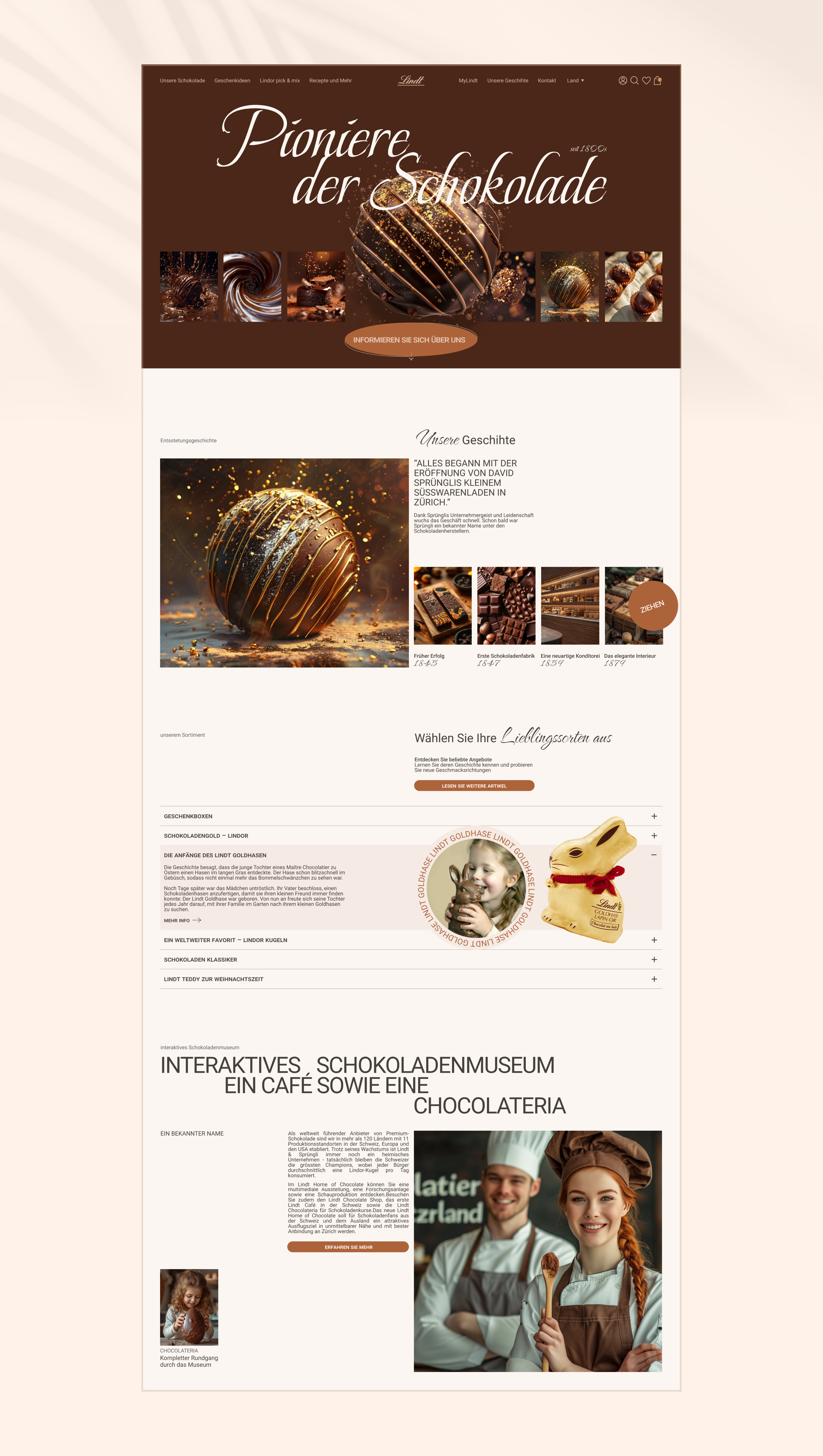 Lindt's Digital Sweet Luxury: UI/UX Design — Изображение №11 — Интерфейсы, Брендинг на Dprofile