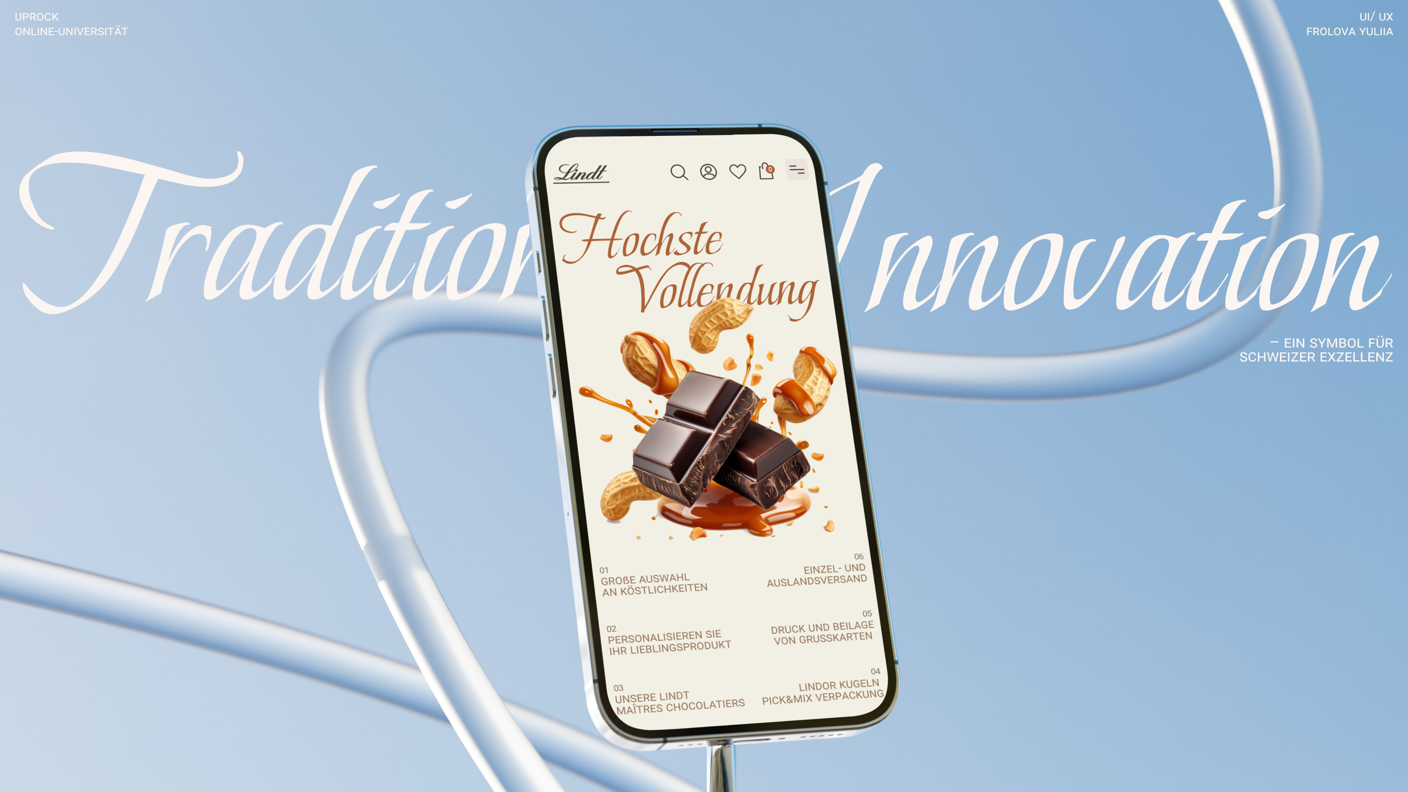 Lindt's Digital Sweet Luxury: UI/UX Design — Изображение №1 — Интерфейсы, Брендинг на Dprofile