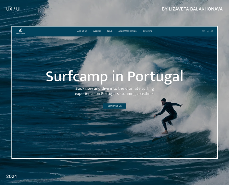 Landing page / Surfcamp in Portugal — Интерфейсы на Dprofile