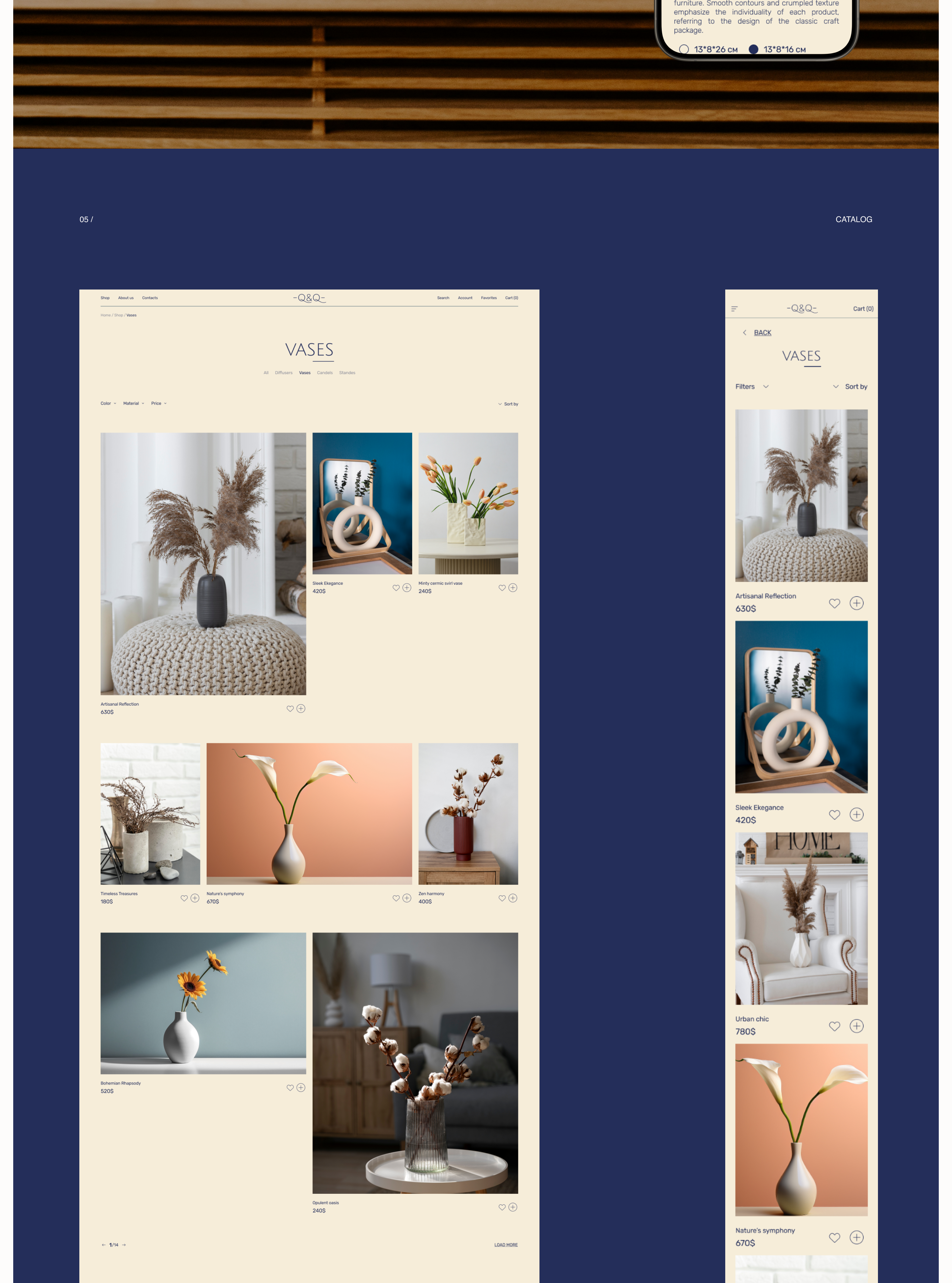 E-commerce / Qirk&Quaint decor — Изображение №5 — Интерфейсы на Dprofile