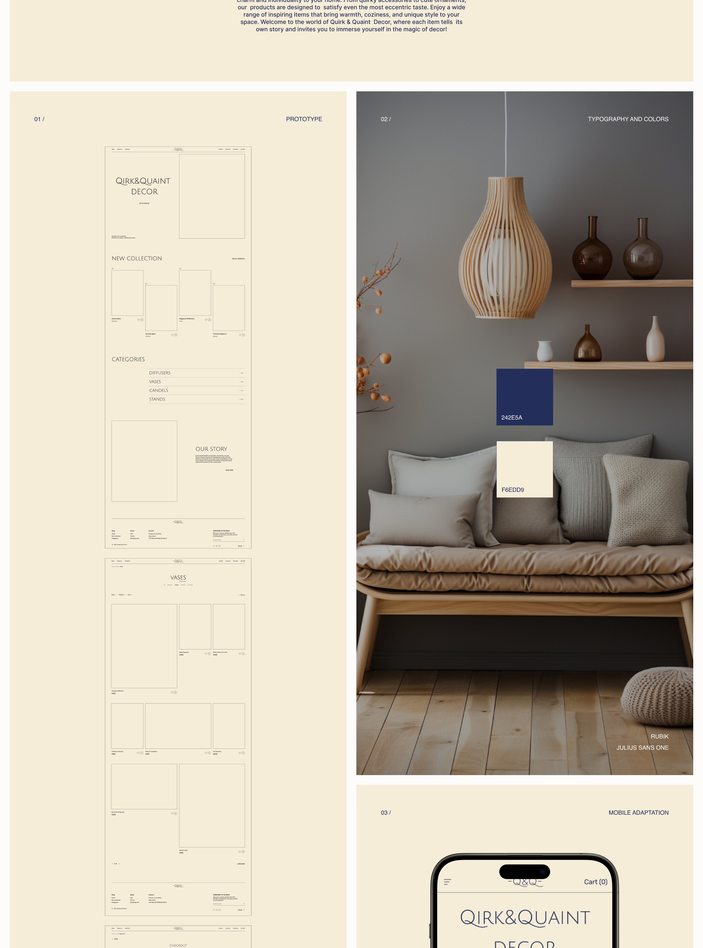 E-commerce / Qirk&Quaint decor — Изображение №2 — Интерфейсы на Dprofile