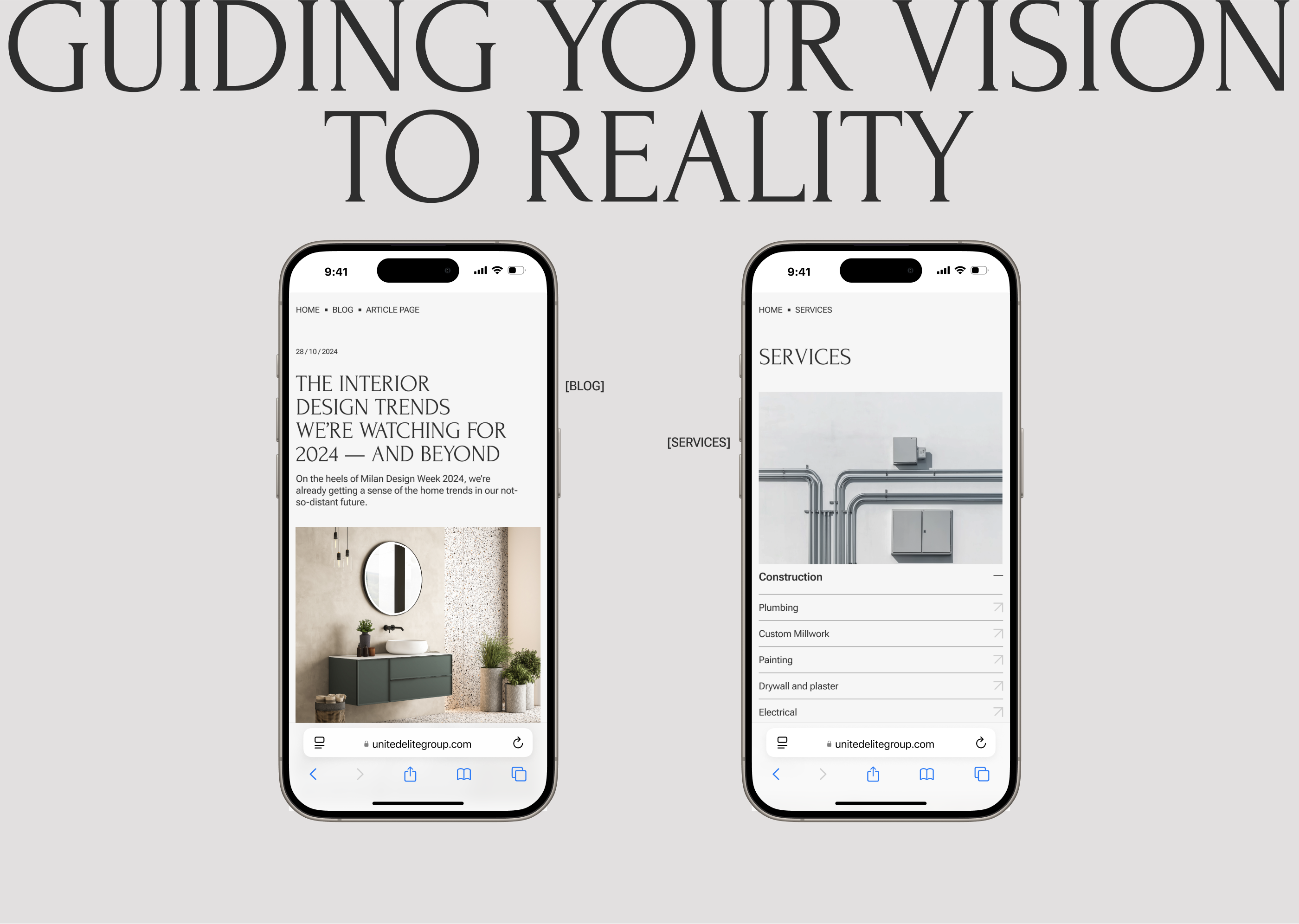 United Elite Group. Redesign of web-site for NYC brand — Изображение №6 — Интерфейсы на Dprofile