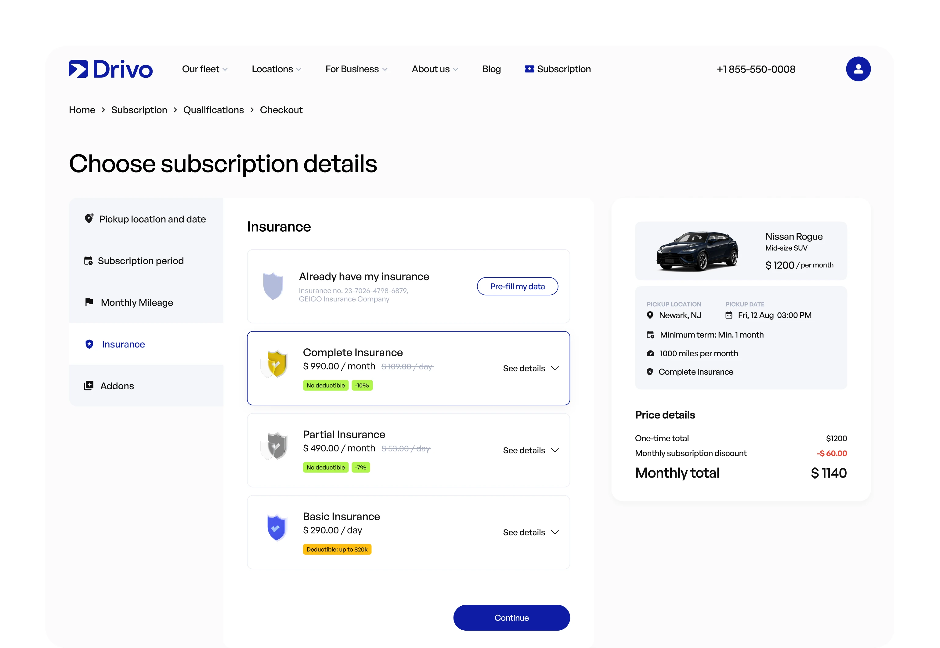 Drivo – UX/UI редизайн сайта — Изображение №14 — Интерфейсы на Dprofile