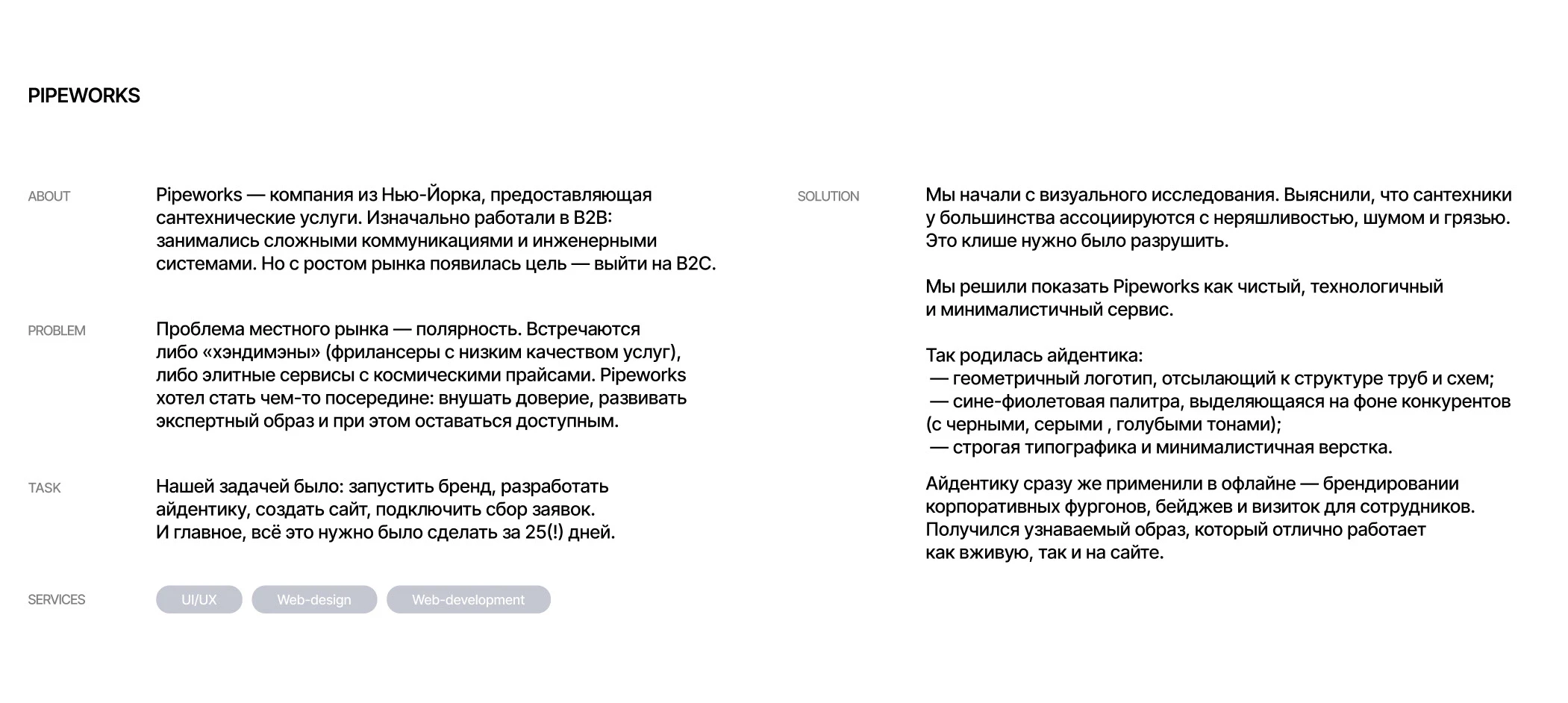 Pipeworks – Brand Identity & Website Development — Изображение №2 — Интерфейсы, Брендинг на Dprofile