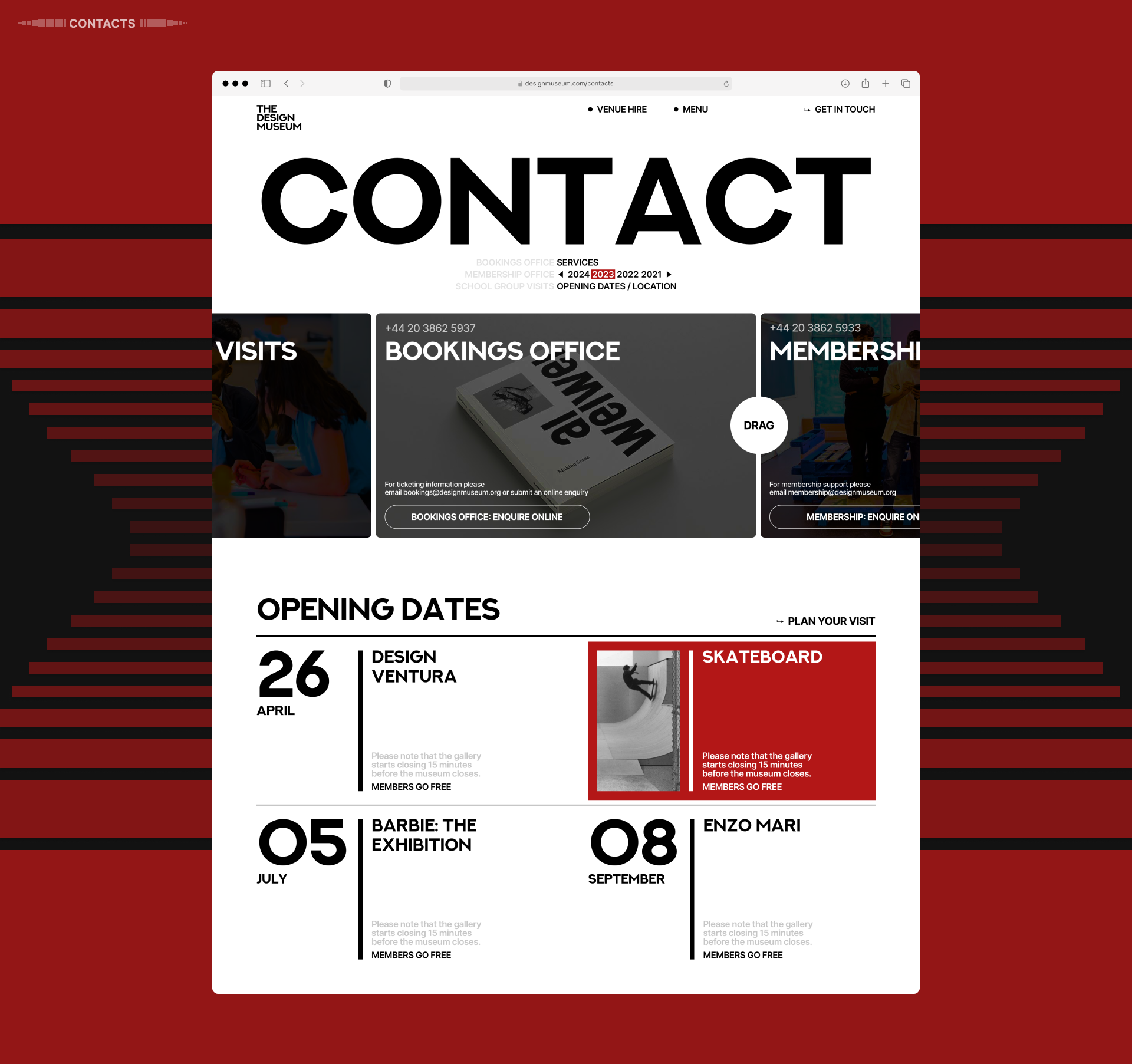 THE DESIGN MUSEUM | Corporate — Изображение №16 — Интерфейсы на Dprofile