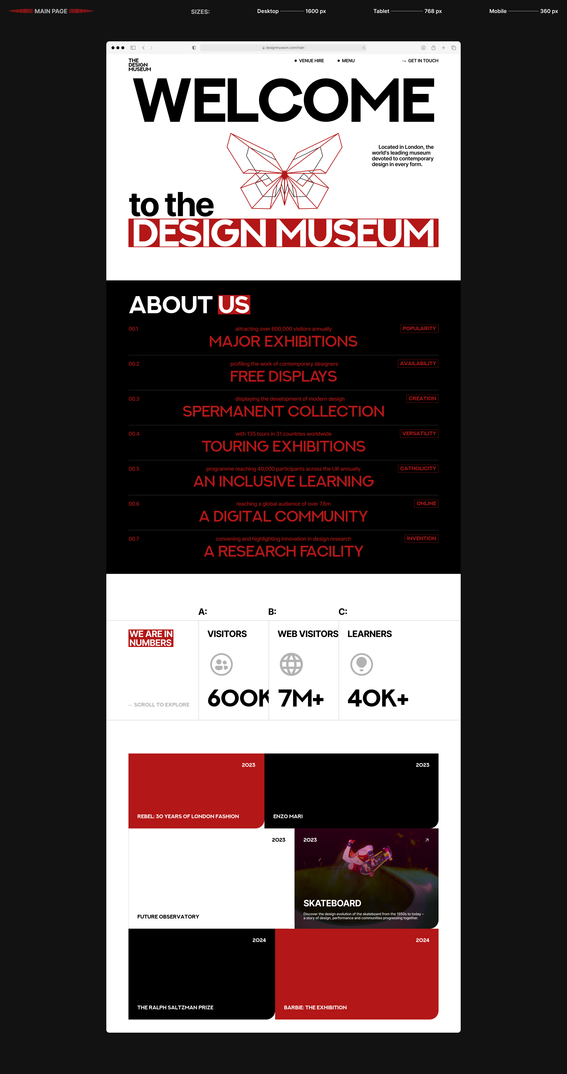 THE DESIGN MUSEUM | Corporate — Изображение №2 — Интерфейсы на Dprofile