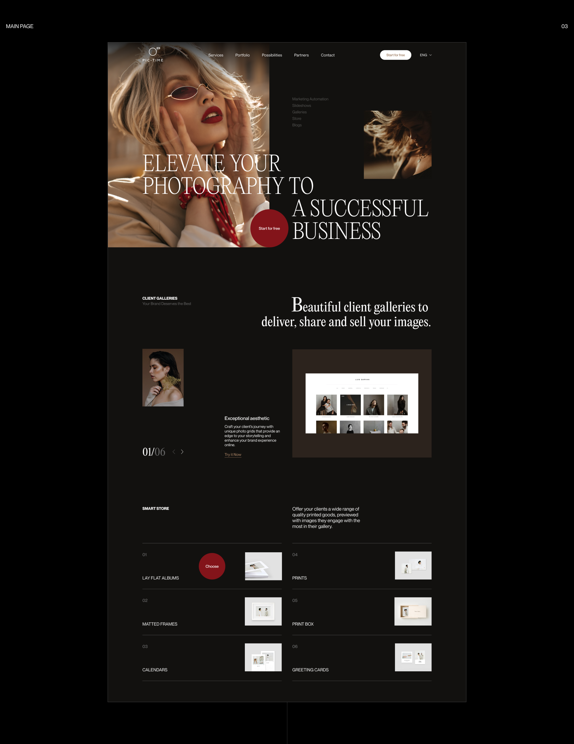 Landing Page | Pic-Time — Изображение №3 — Интерфейсы, Анимация на Dprofile