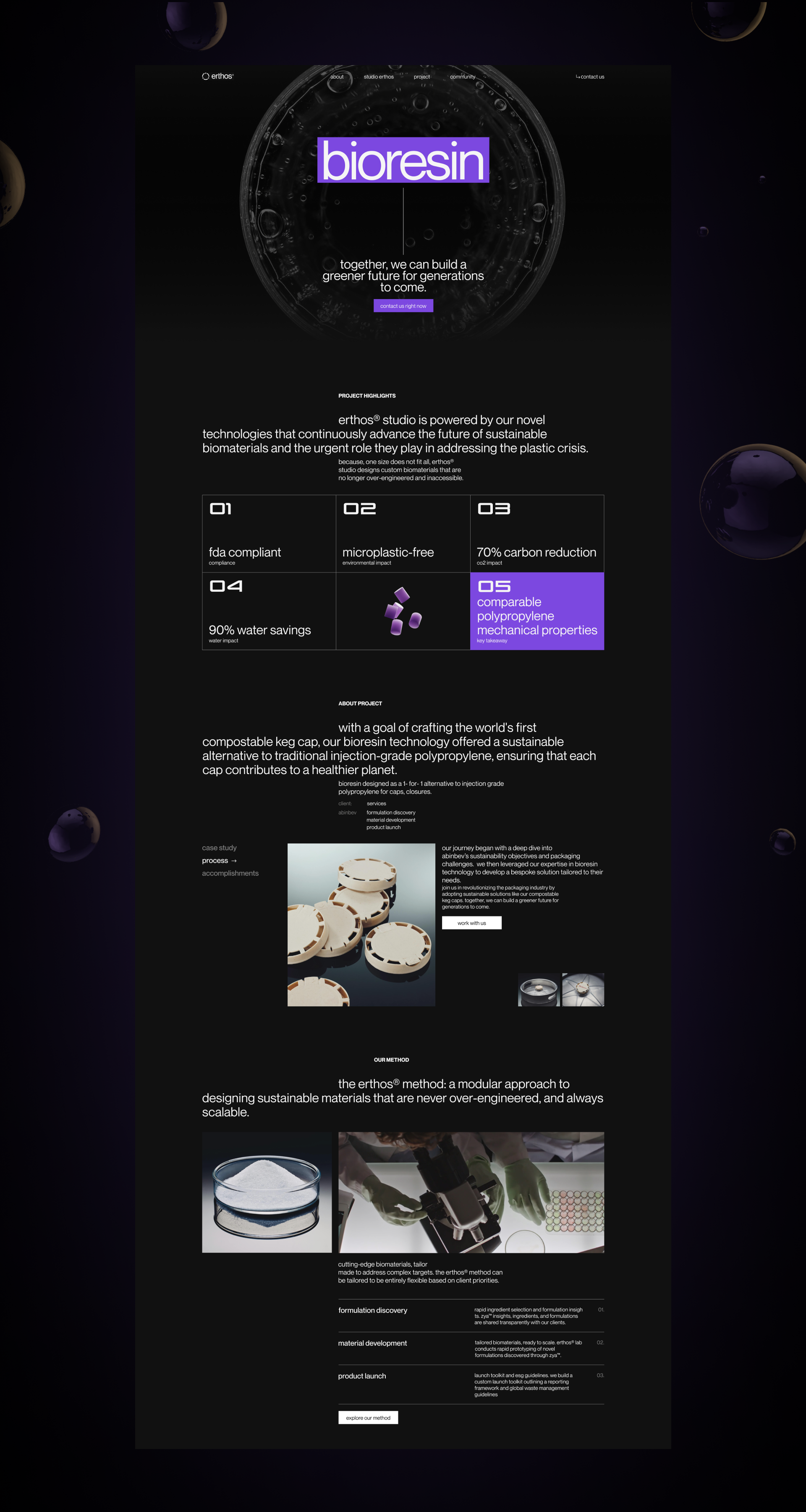Erthos® | Corporate website — Изображение №12 — Интерфейсы на Dprofile