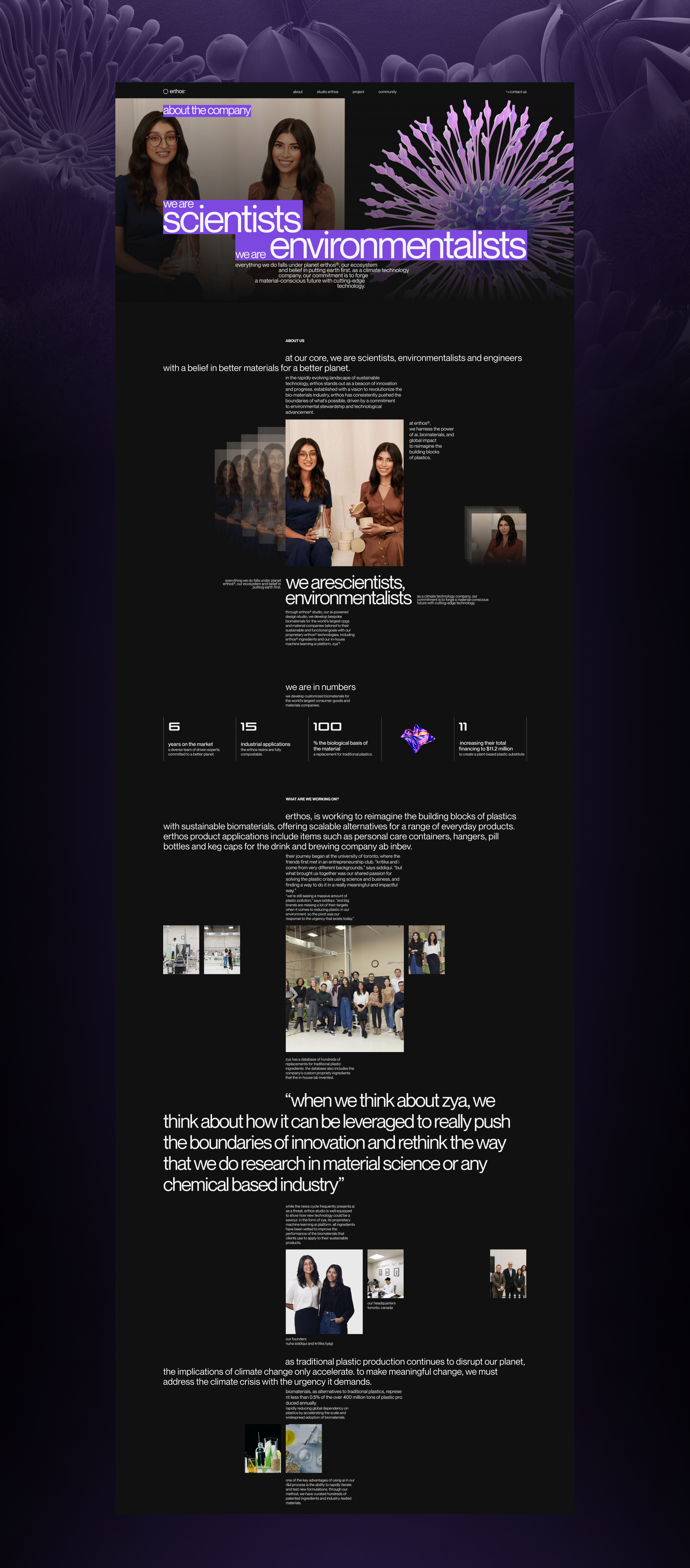 Erthos® | Corporate website — Изображение №15 — Интерфейсы на Dprofile
