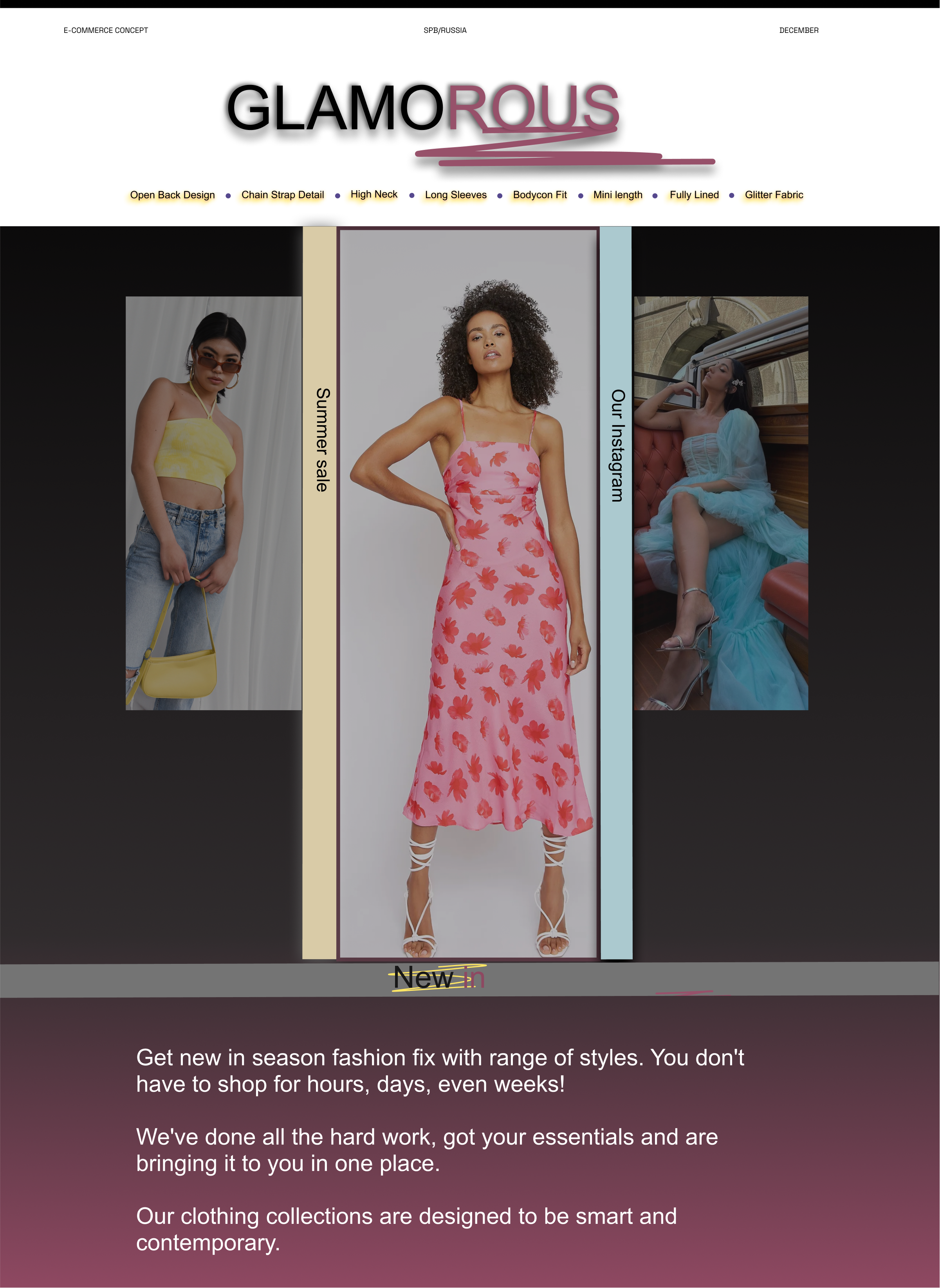 Glamour|E-commerce — Изображение №1 — Графика, Интерфейсы на Dprofile