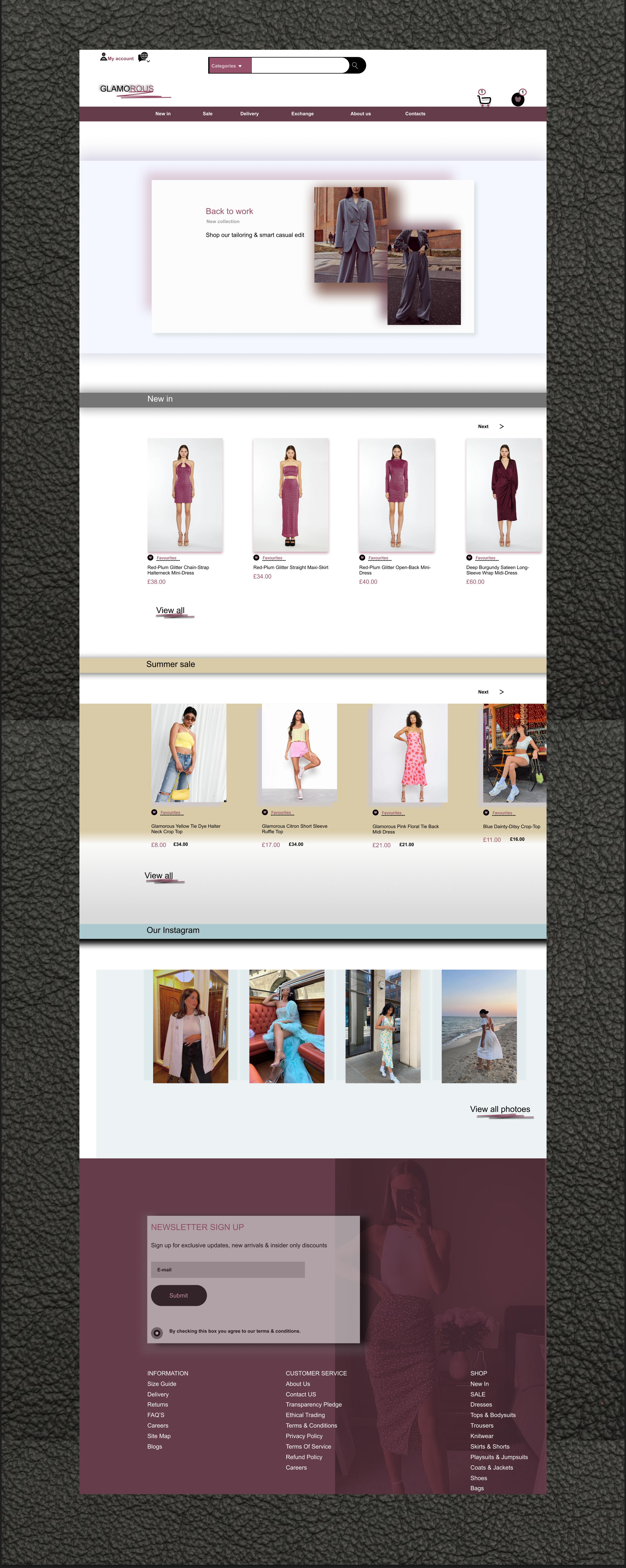 Glamour|E-commerce — Изображение №2 — Графика, Интерфейсы на Dprofile