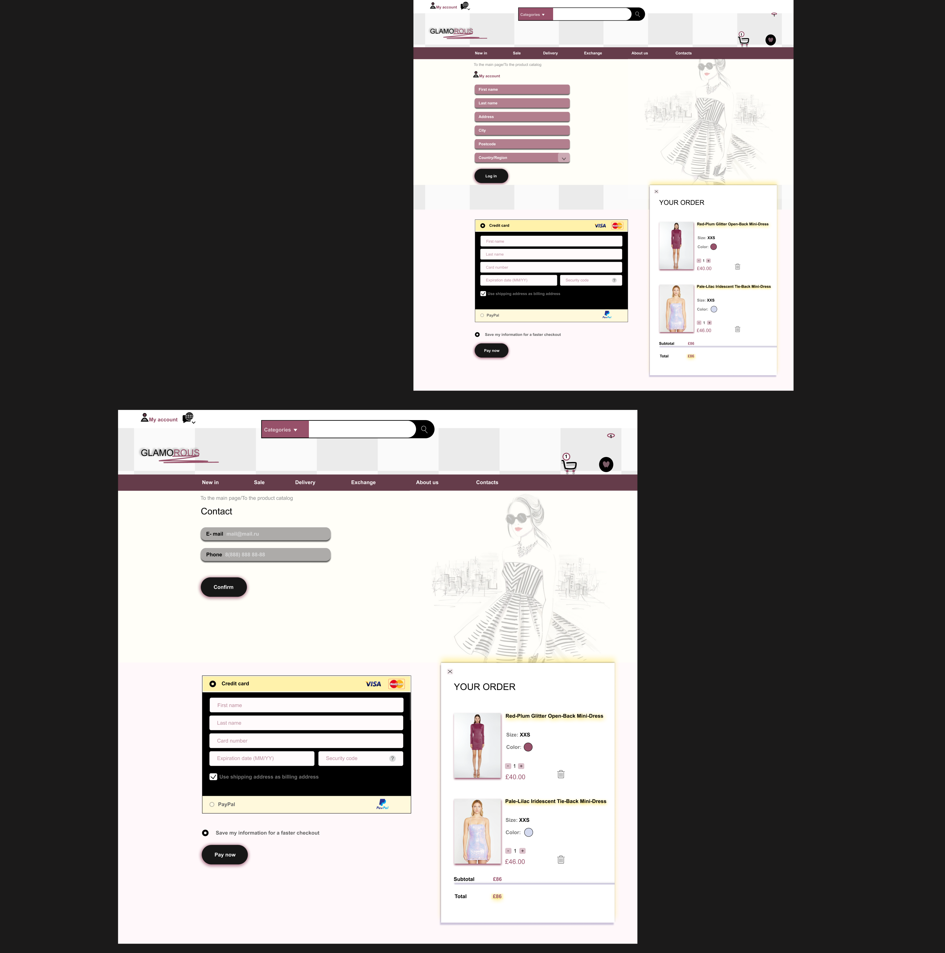 Glamour|E-commerce — Изображение №9 — Графика, Интерфейсы на Dprofile