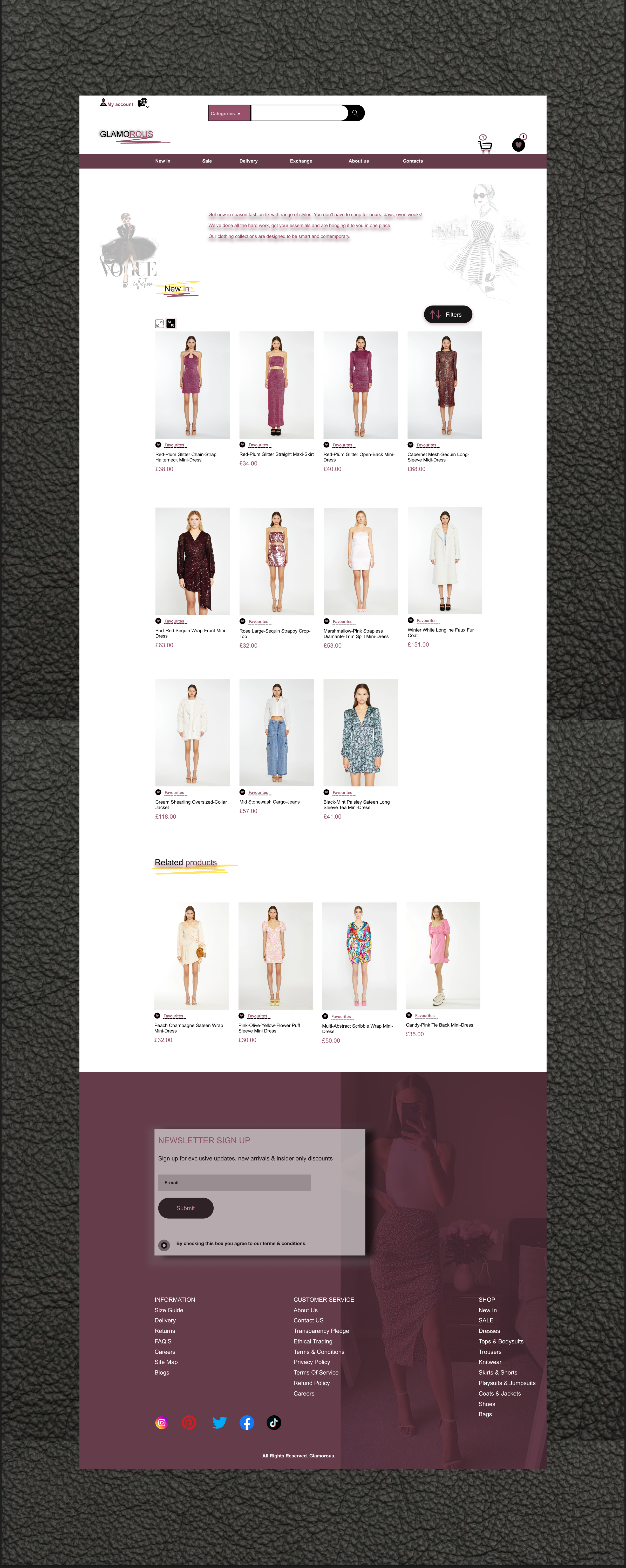 Glamour|E-commerce — Изображение №3 — Графика, Интерфейсы на Dprofile