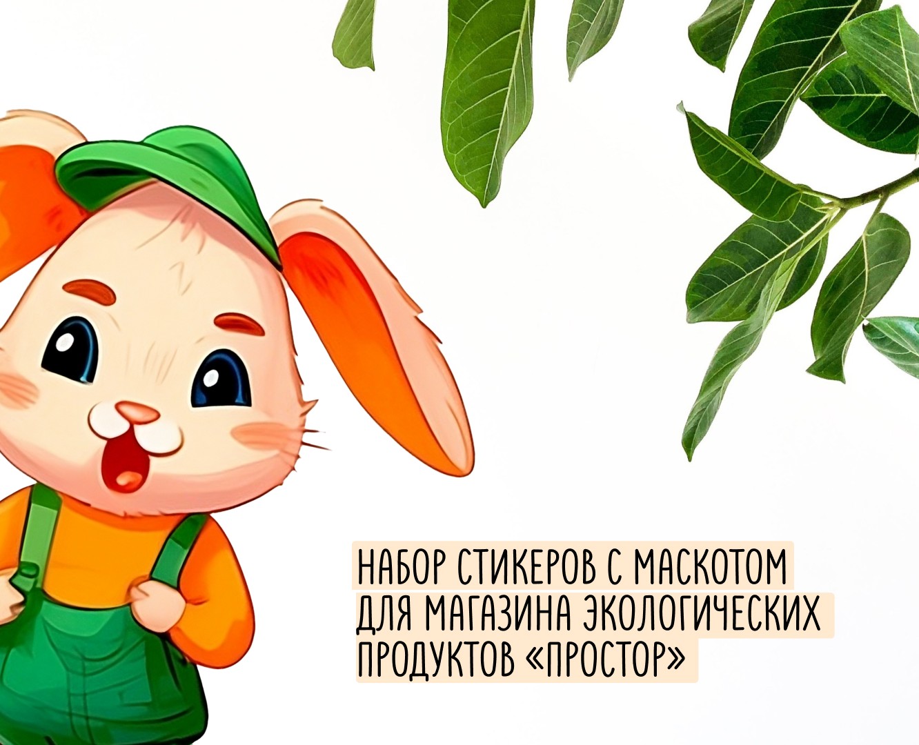 Эко магазин "Простор" | Стикеры — Иллюстрация, Графика на Dprofile