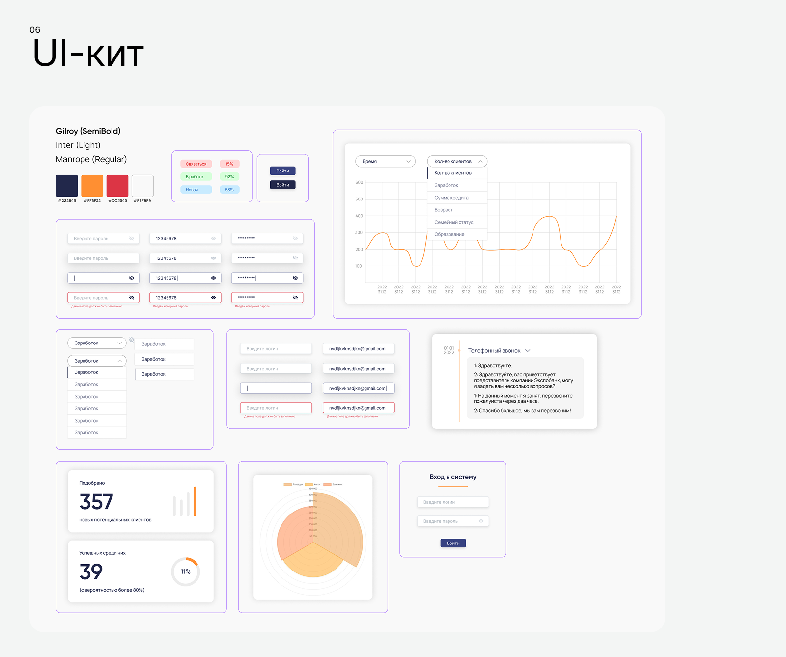 CRM-система. Экспобанк. — Изображение №7 — Интерфейсы на Dprofile