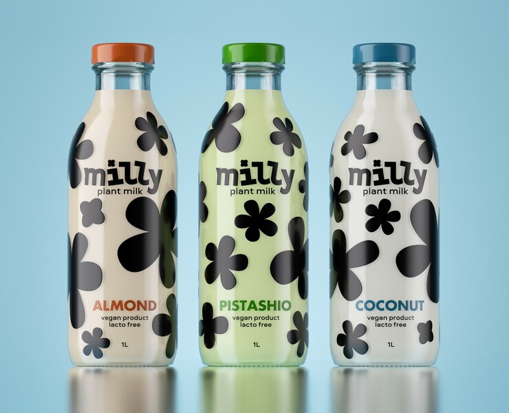 Vegan milk Milly — Графика на Dprofile