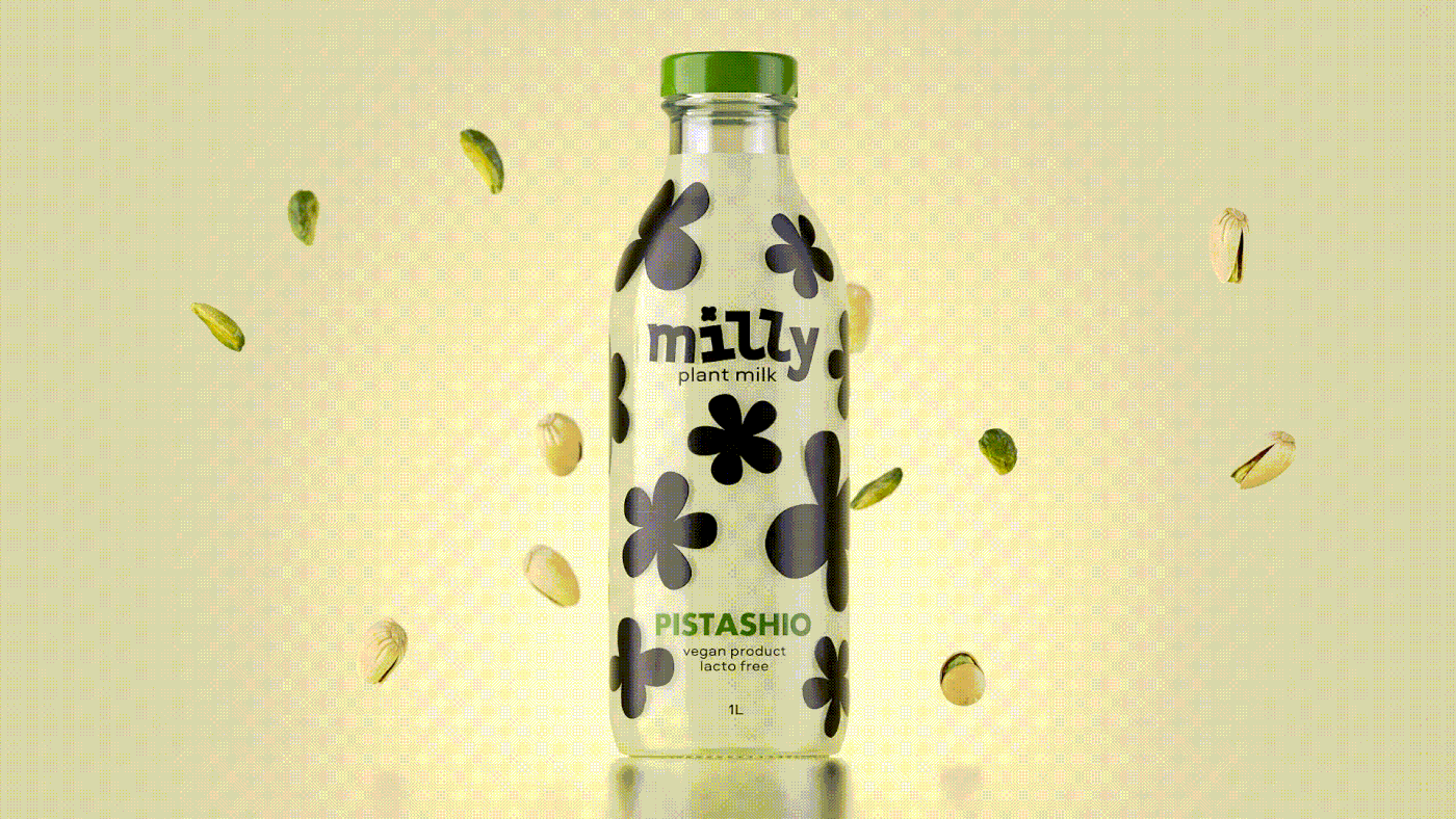 Vegan milk Milly — Изображение №7 — Графика на Dprofile