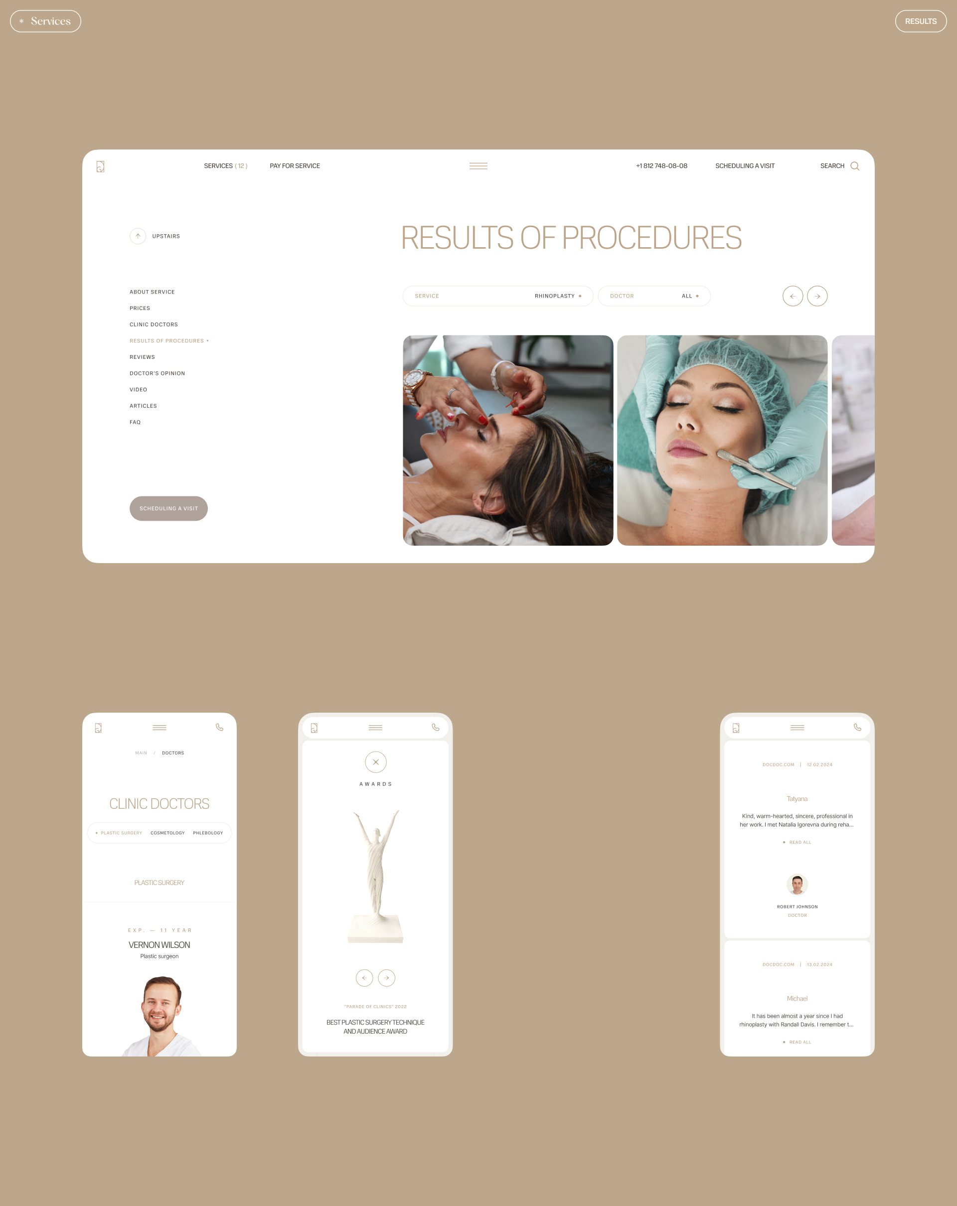 Dega — plastic surgery clinic website — Изображение №1 — Интерфейсы, 3D на Dprofile