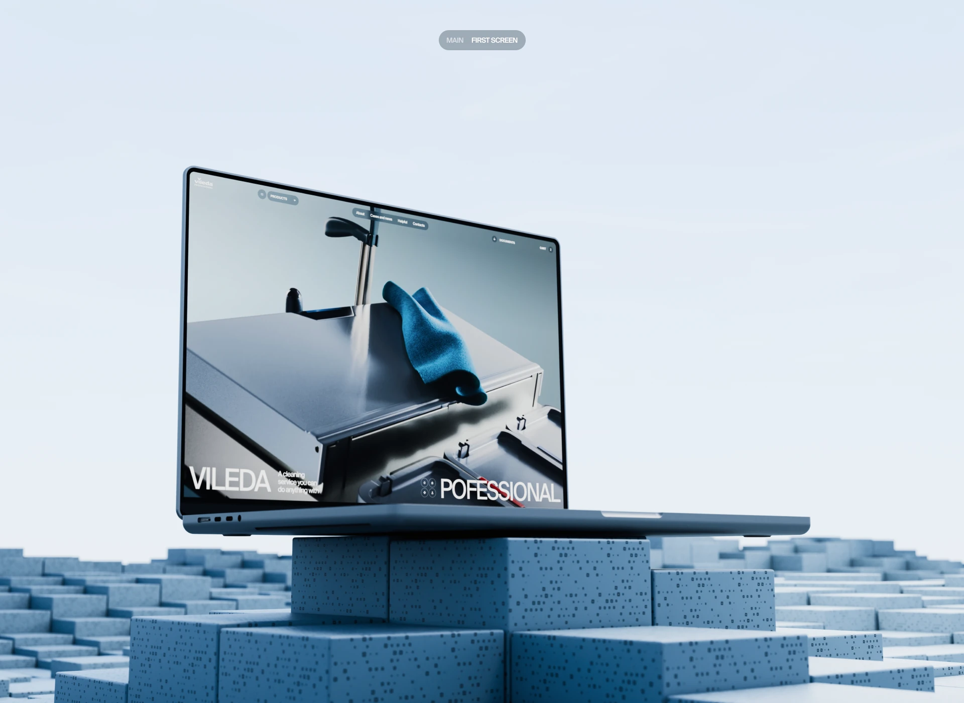 Vileda Professional — Изображение №1 — Интерфейсы, 3D на Dprofile