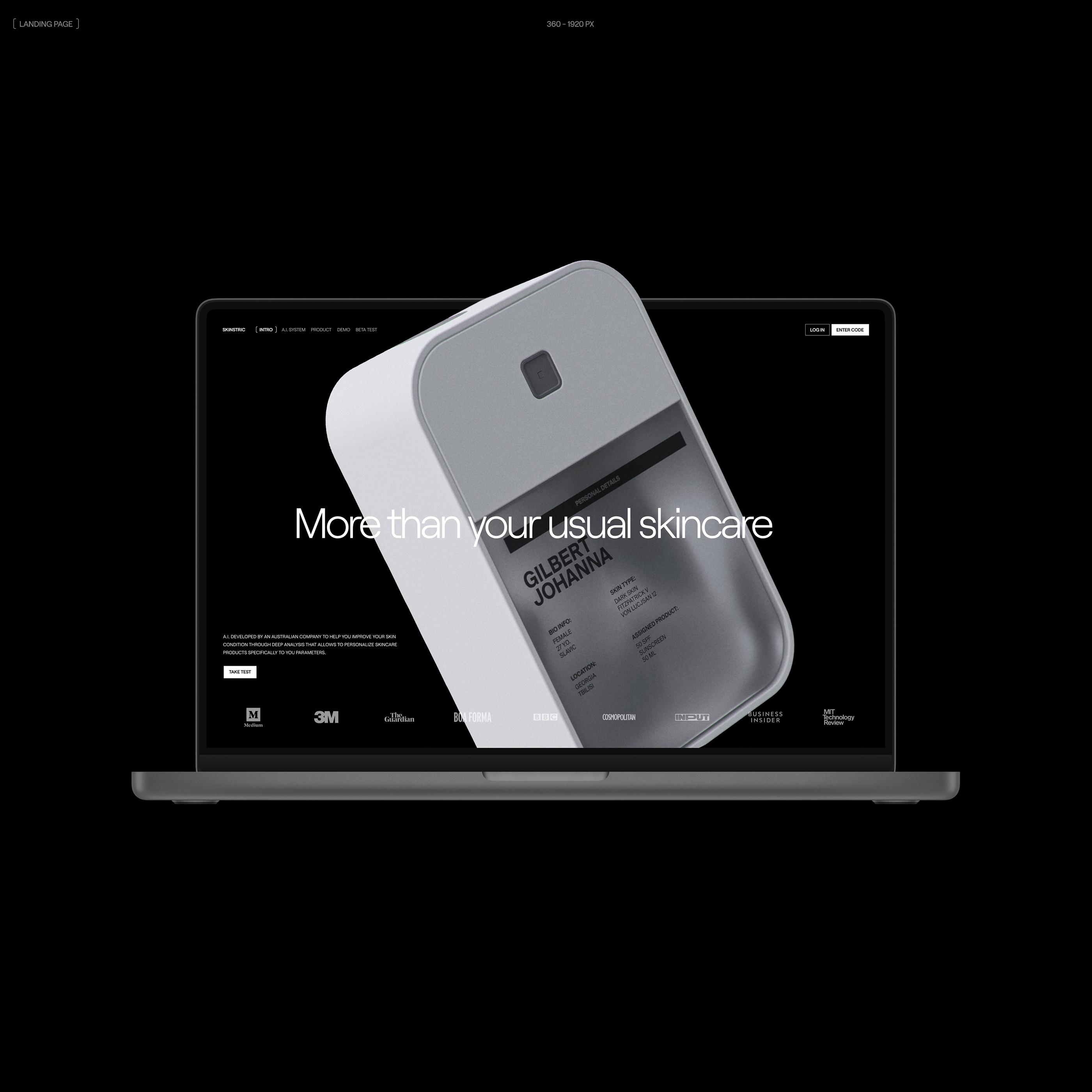 Skinstric Skincare A.I. — Изображение №4 — Интерфейсы, 3D на Dprofile