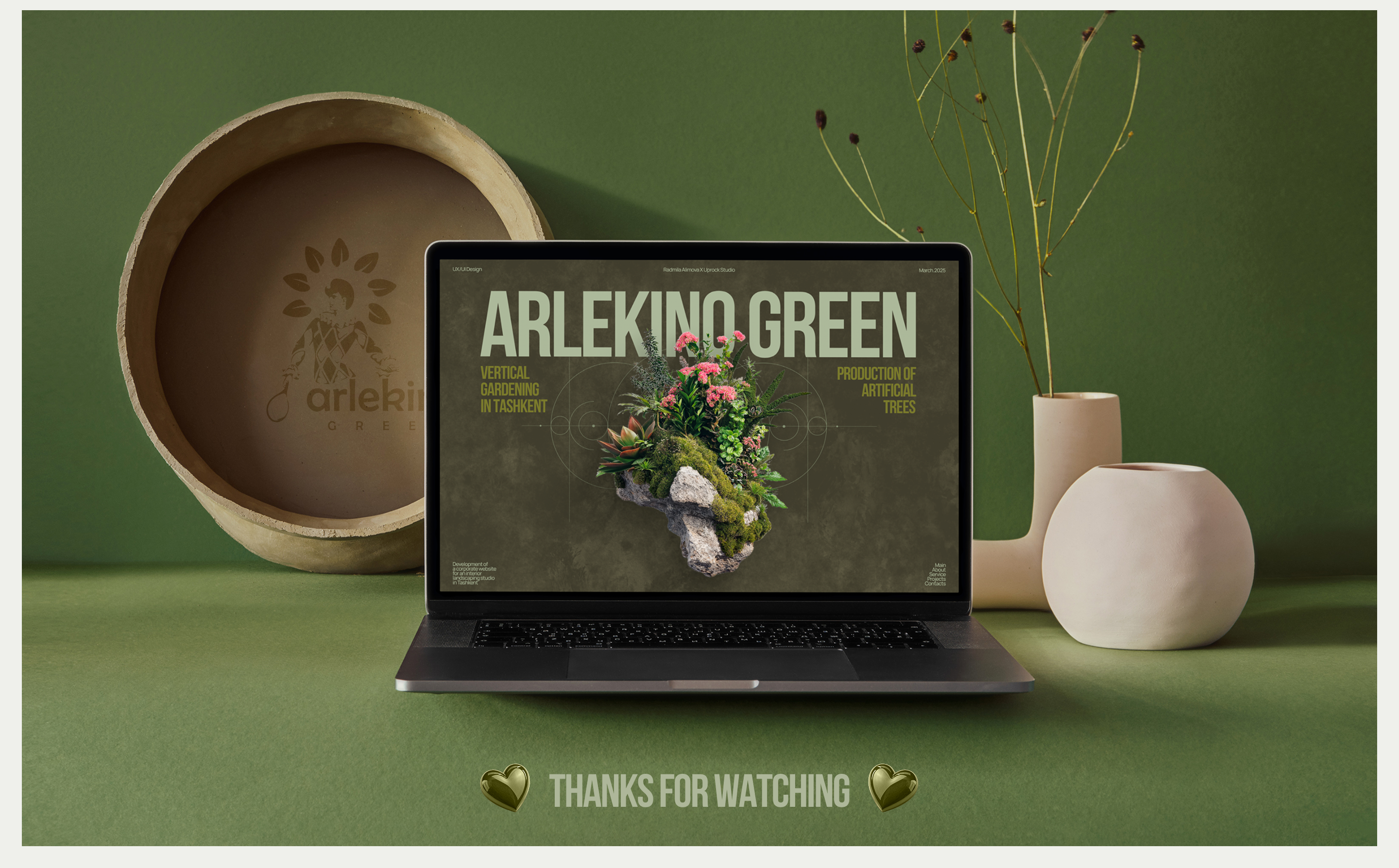 Студия озеленеия интерьера Arlekino| Корпоративный сайт — Изображение №13 — Интерфейсы, Брендинг на Dprofile