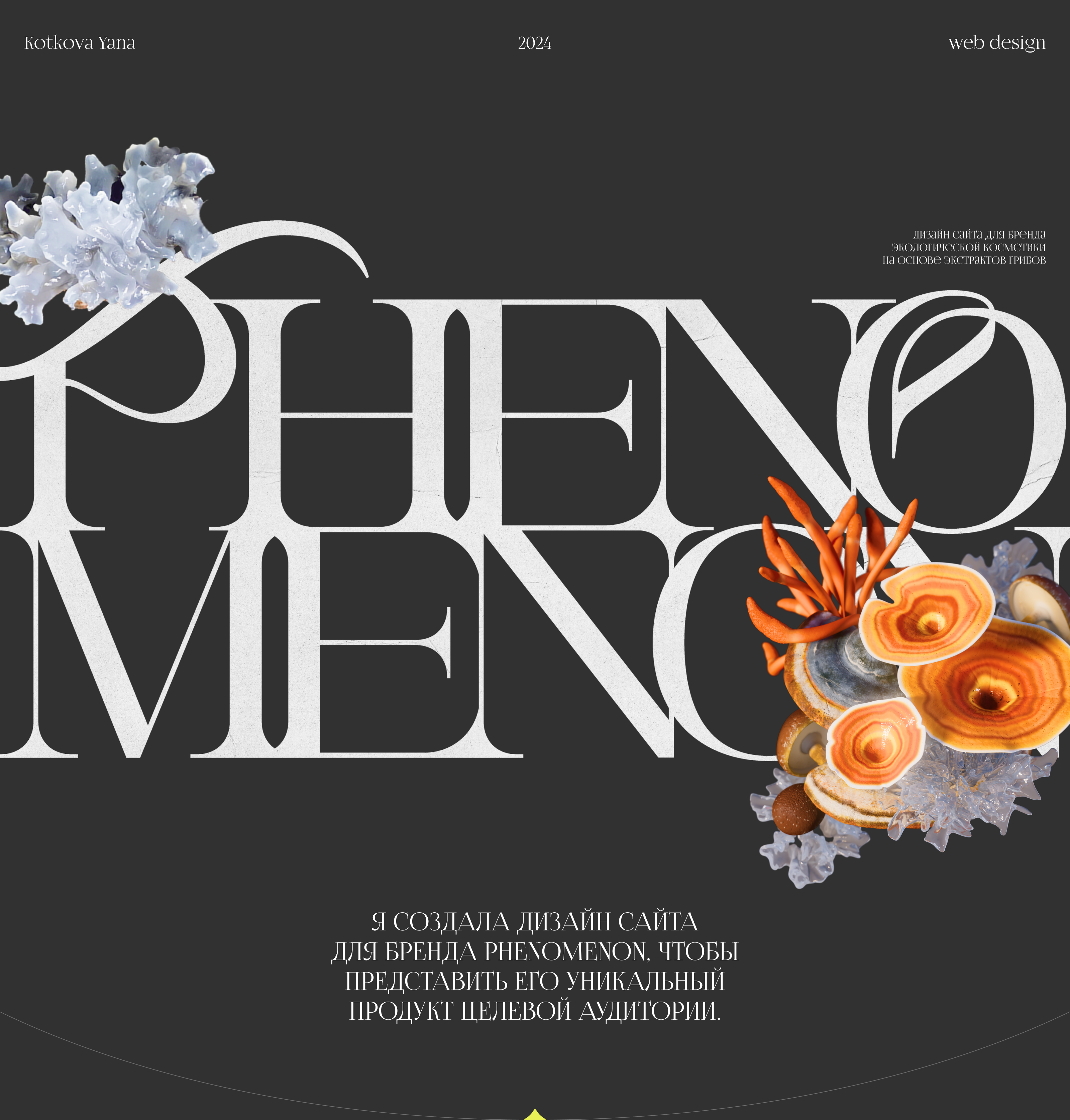 PHENOMENON cosmetic brand | UX/UI design — Изображение №1 — Интерфейсы на Dprofile