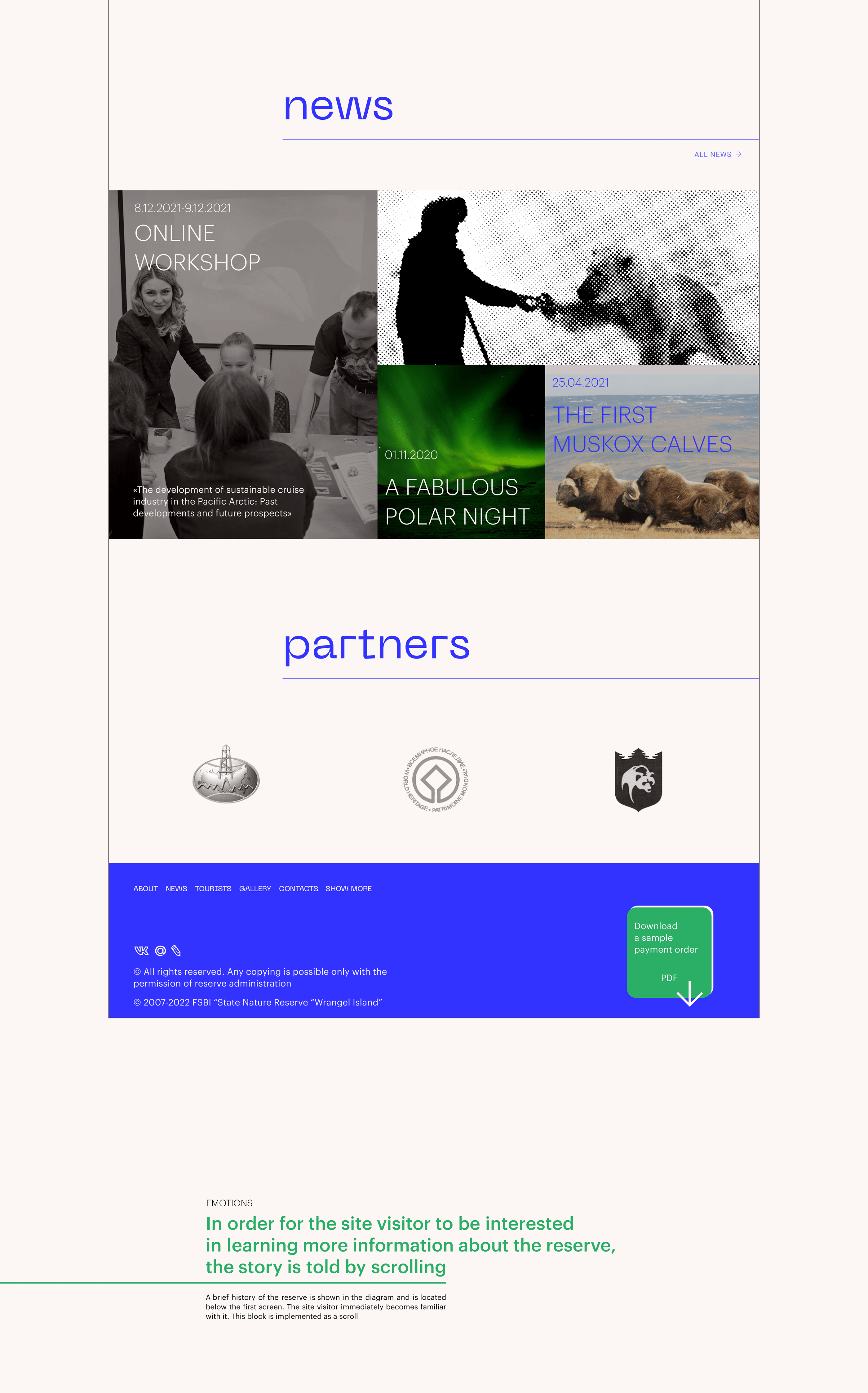 Redesign of the Wrangel Nature Reserve website — Изображение №8 — Интерфейсы, Графика, Анимация на Dprofile