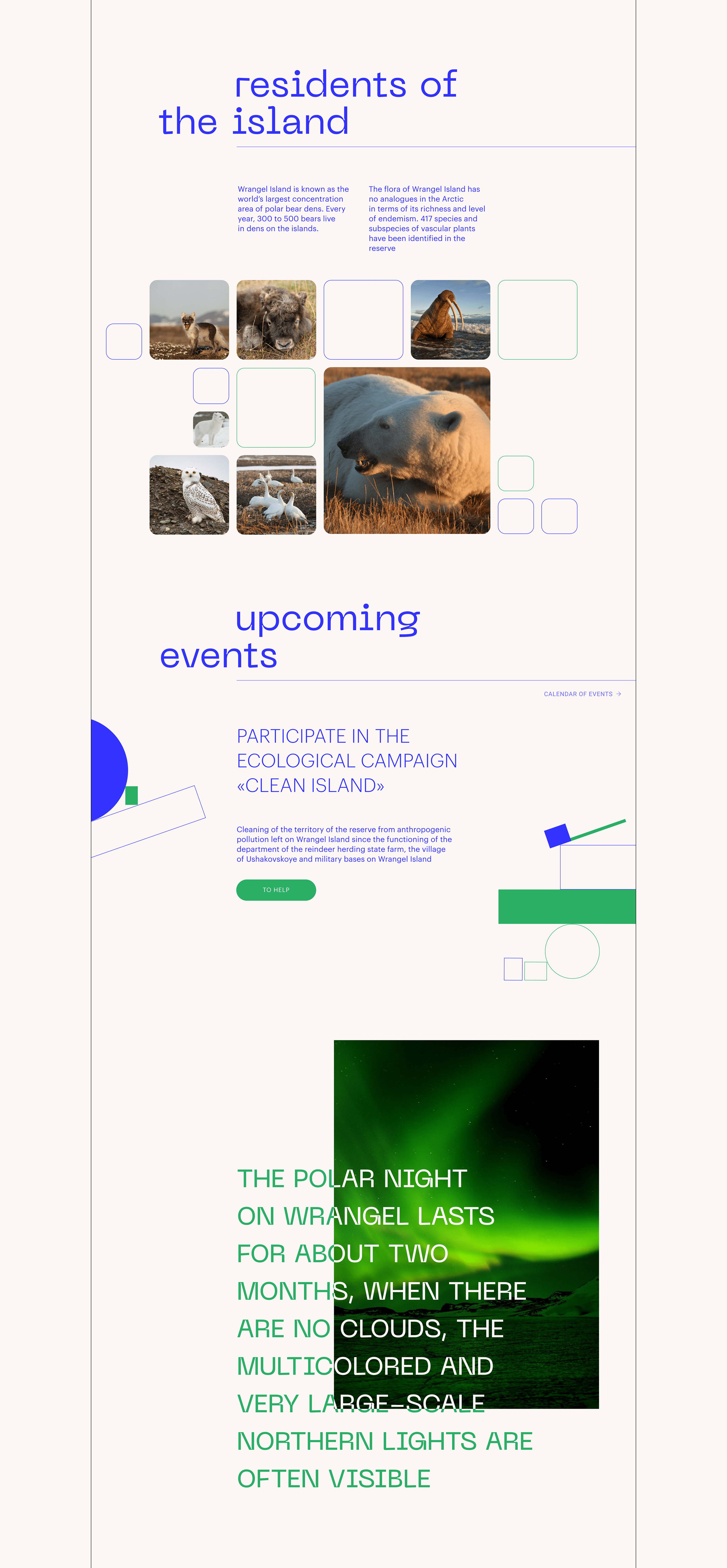 Redesign of the Wrangel Nature Reserve website — Изображение №5 — Интерфейсы, Графика, Анимация на Dprofile