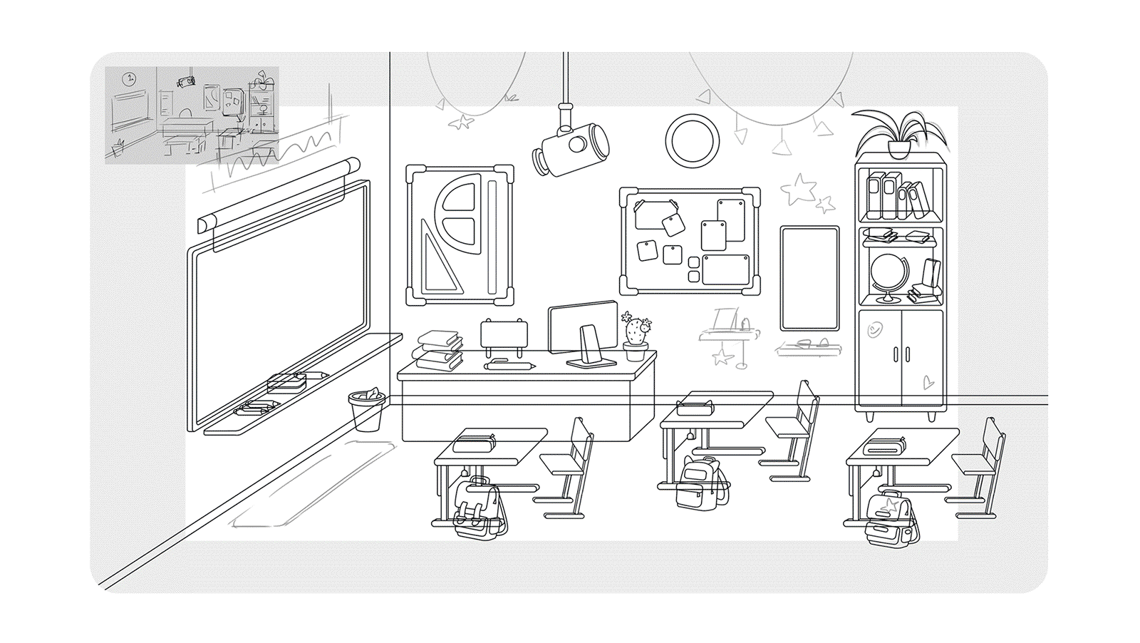 School class location concept + character development — Изображение №2 — Иллюстрация на Dprofile