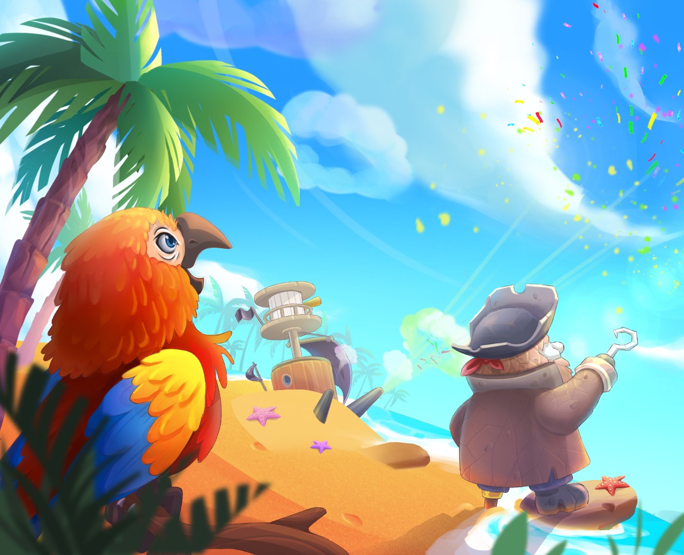 Tropical Paradise. Final bg — Иллюстрация на Dprofile