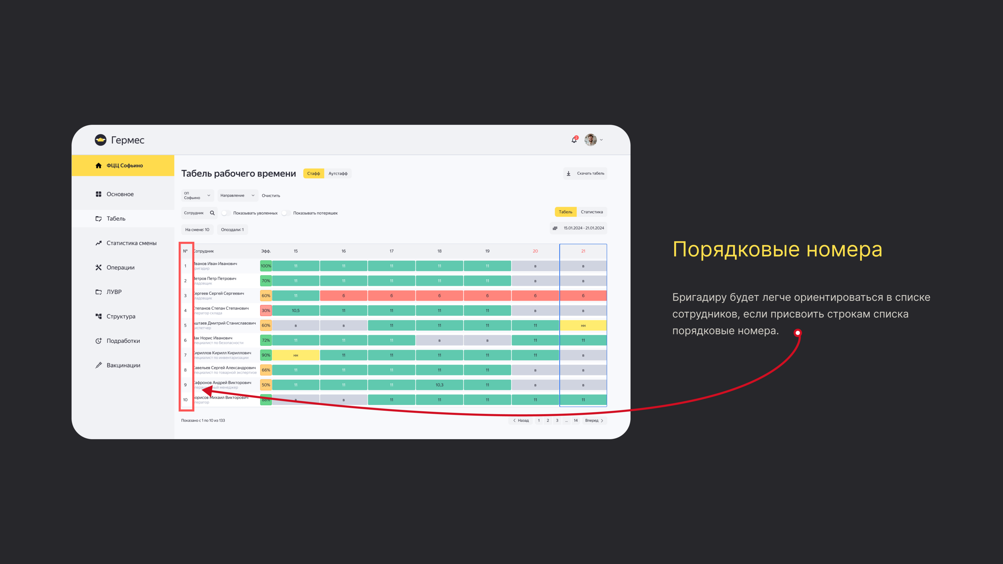 Гермес: Система учета работы сотрудников на складах — Изображение №15 — Интерфейсы на Dprofile