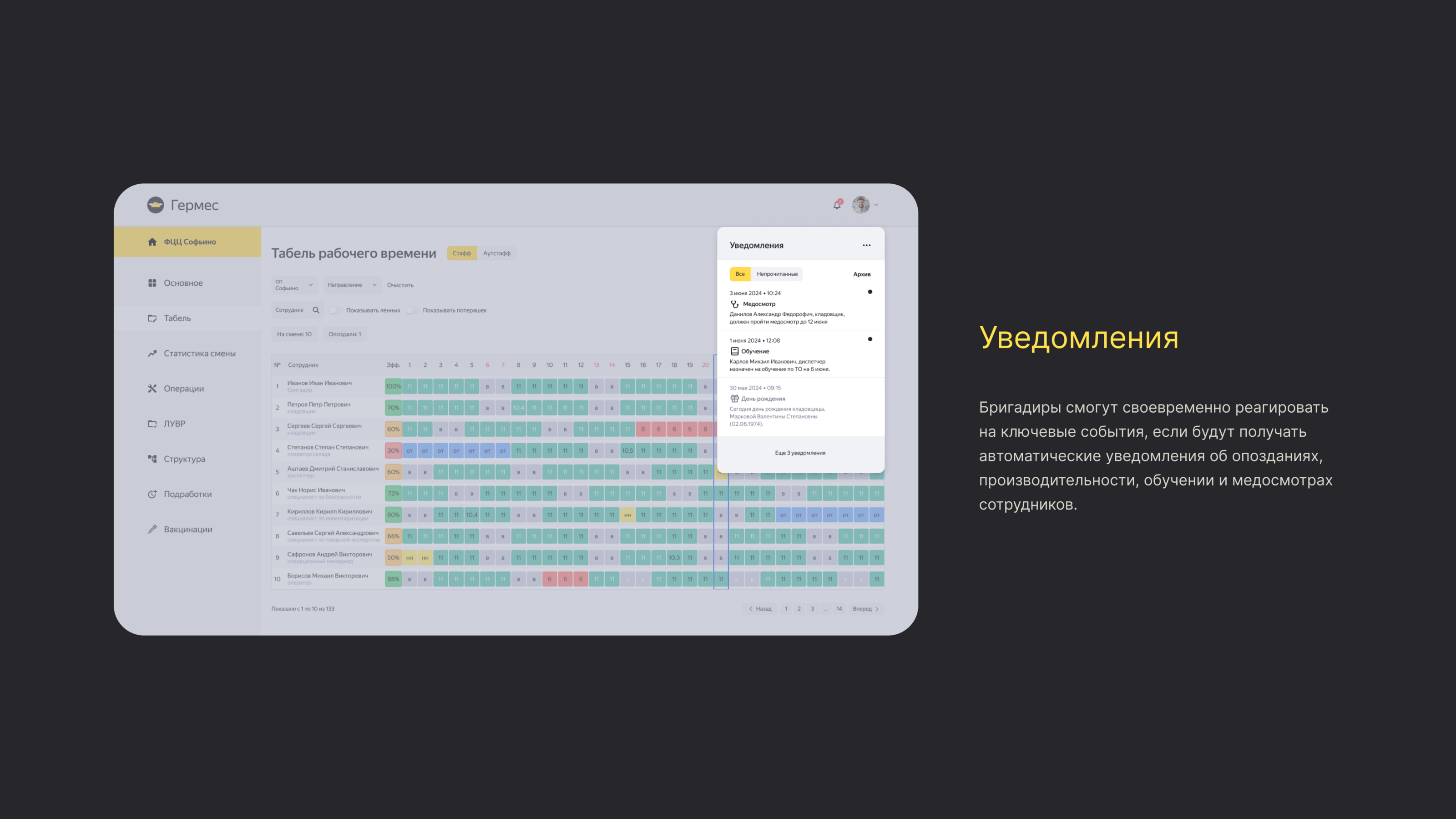 Гермес: Система учета работы сотрудников на складах — Изображение №11 — Интерфейсы на Dprofile