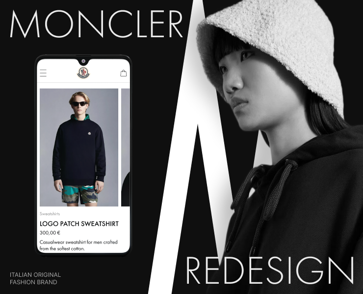 MONCLER/ E-commerce redesign — Интерфейсы, Анимация на Dprofile