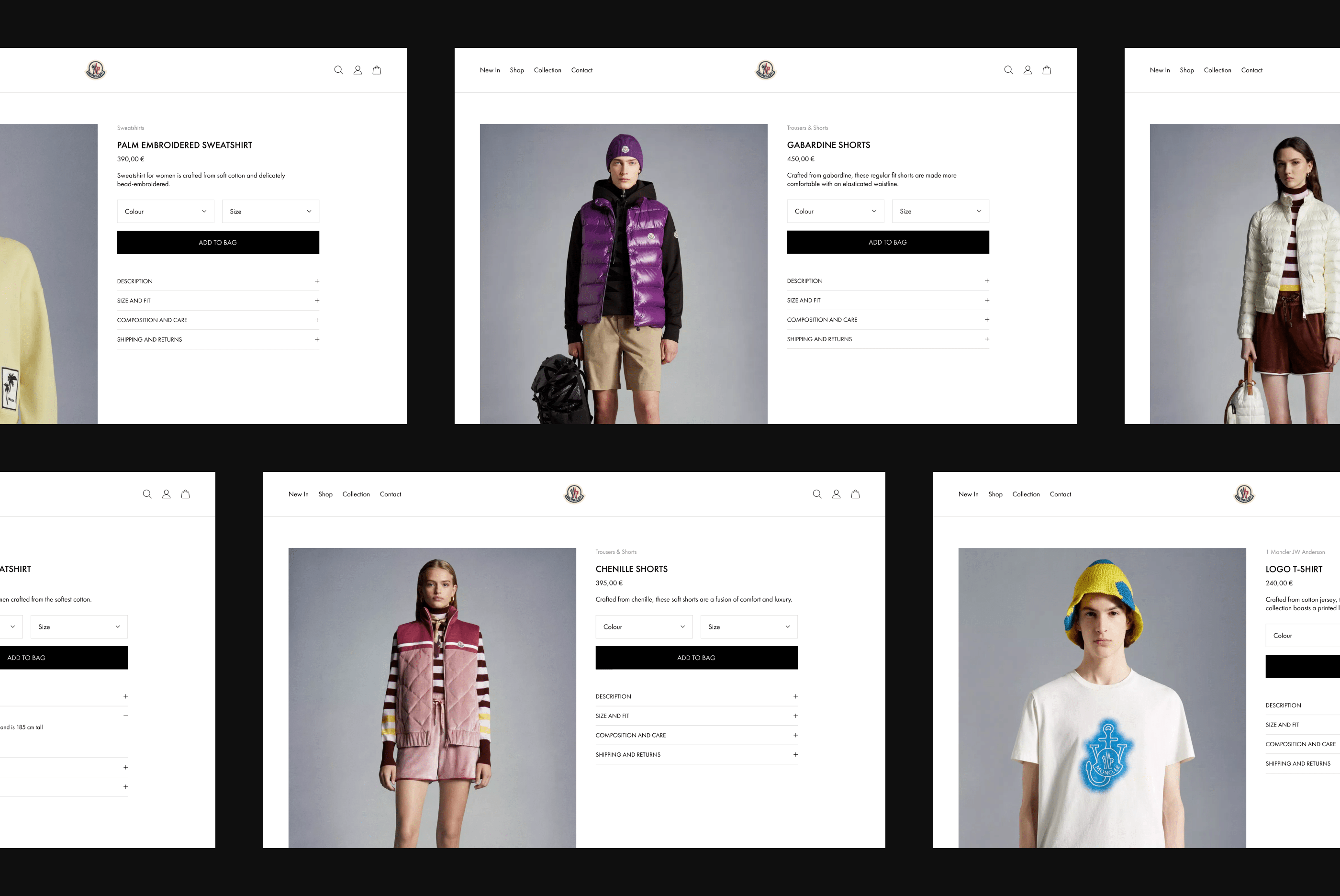 MONCLER/ E-commerce redesign — Изображение №7 — Интерфейсы, Анимация на Dprofile