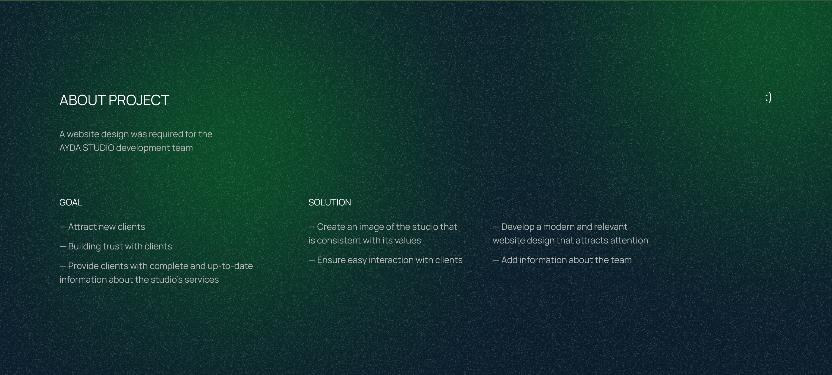 Landing page│Digital product studio AYDA — Изображение №3 — Интерфейсы на Dprofile