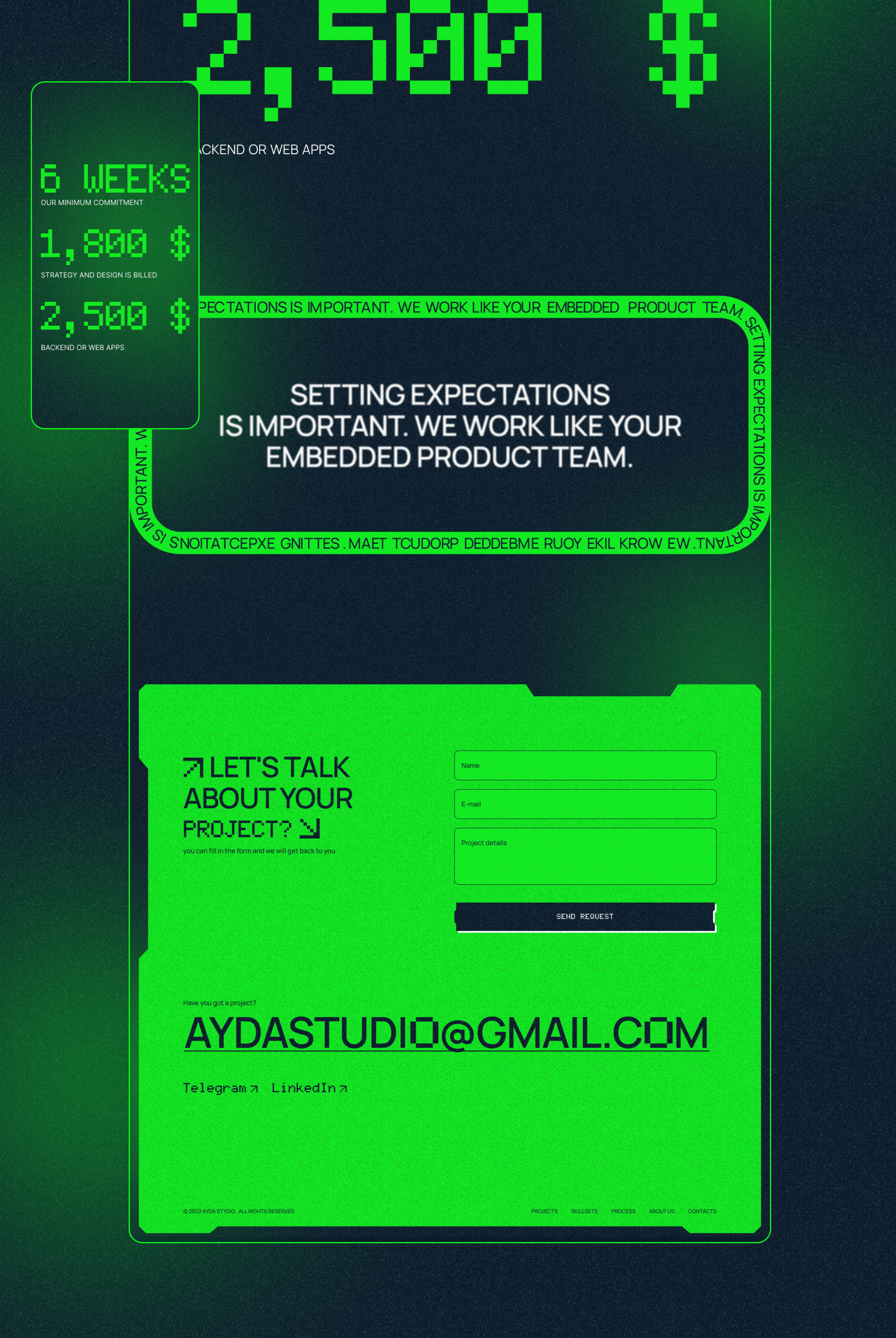 Landing page│Digital product studio AYDA — Изображение №10 — Интерфейсы на Dprofile
