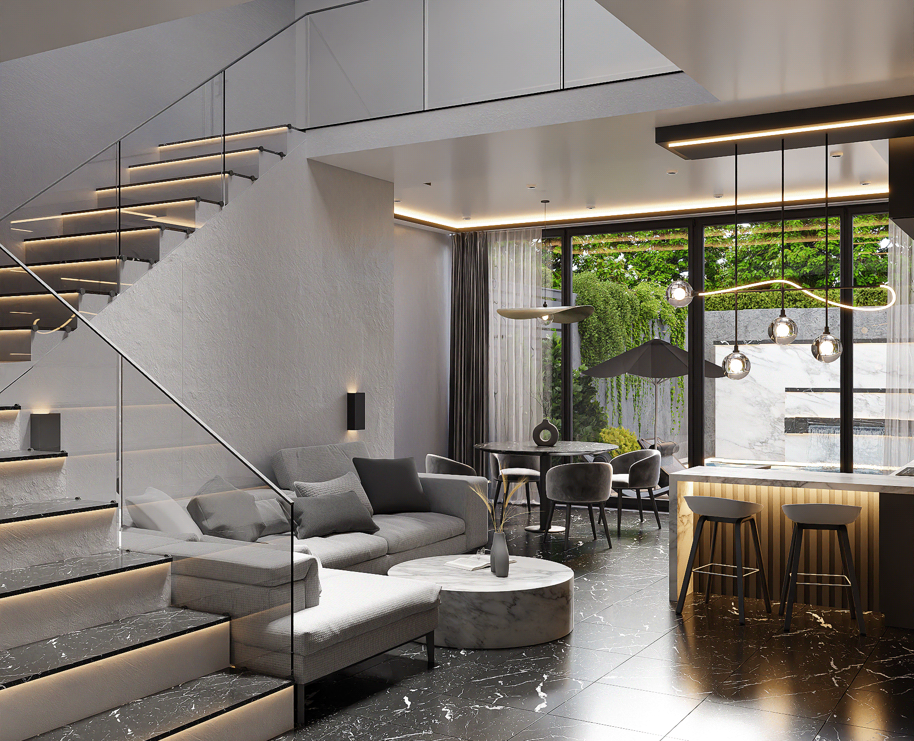 Design of a townhouse in the Dominican Republic V2 — Графика, 3D на Dprofile