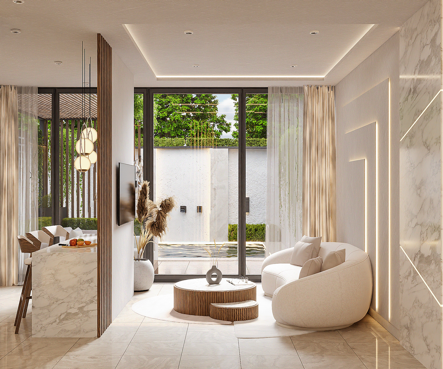 Design of a townhouse in the Dominican Republic V3 — Изображение №2 — Графика, 3D на Dprofile
