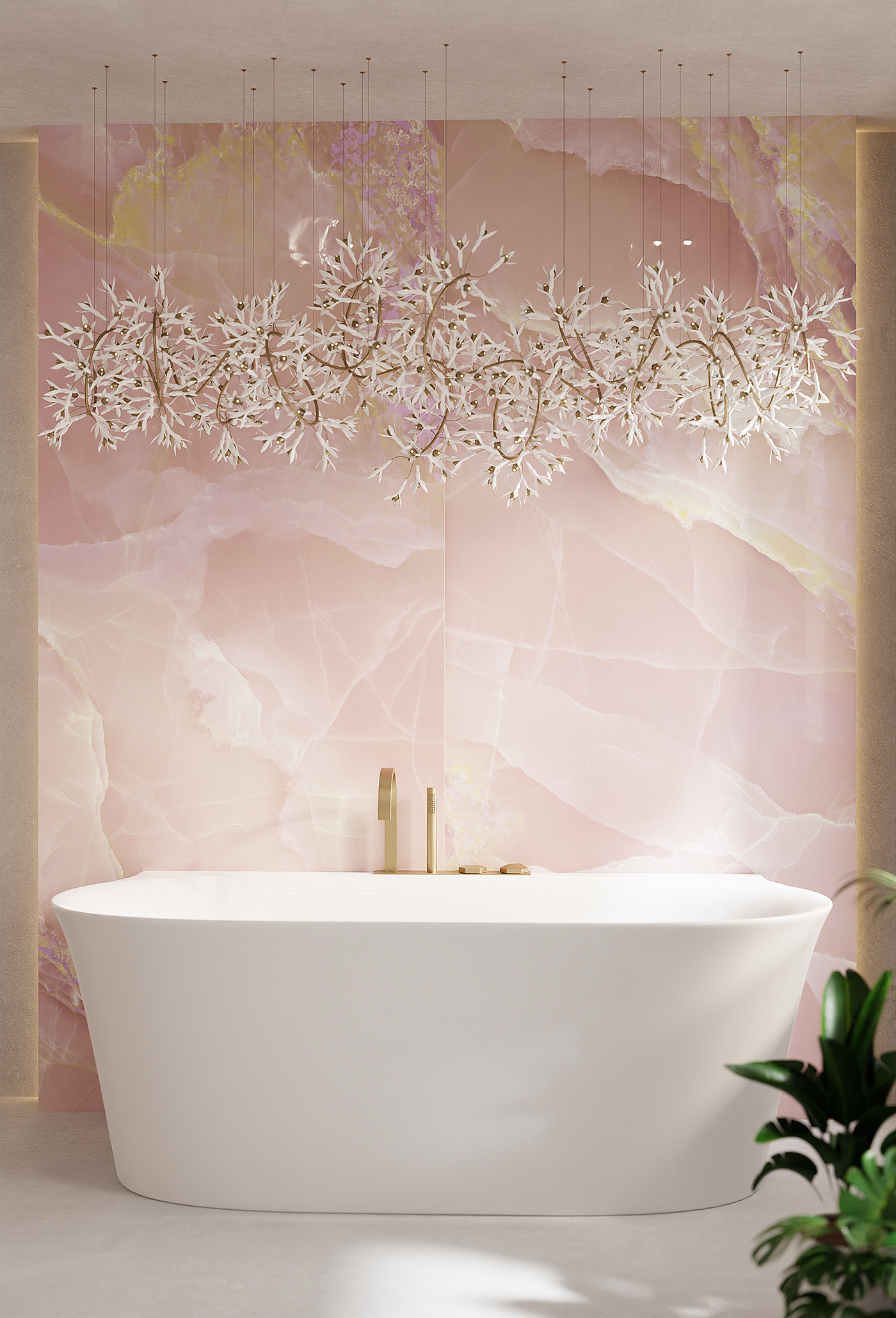 Bathroom in two variations of ONYX marble — Изображение №7 — Графика, 3D на Dprofile