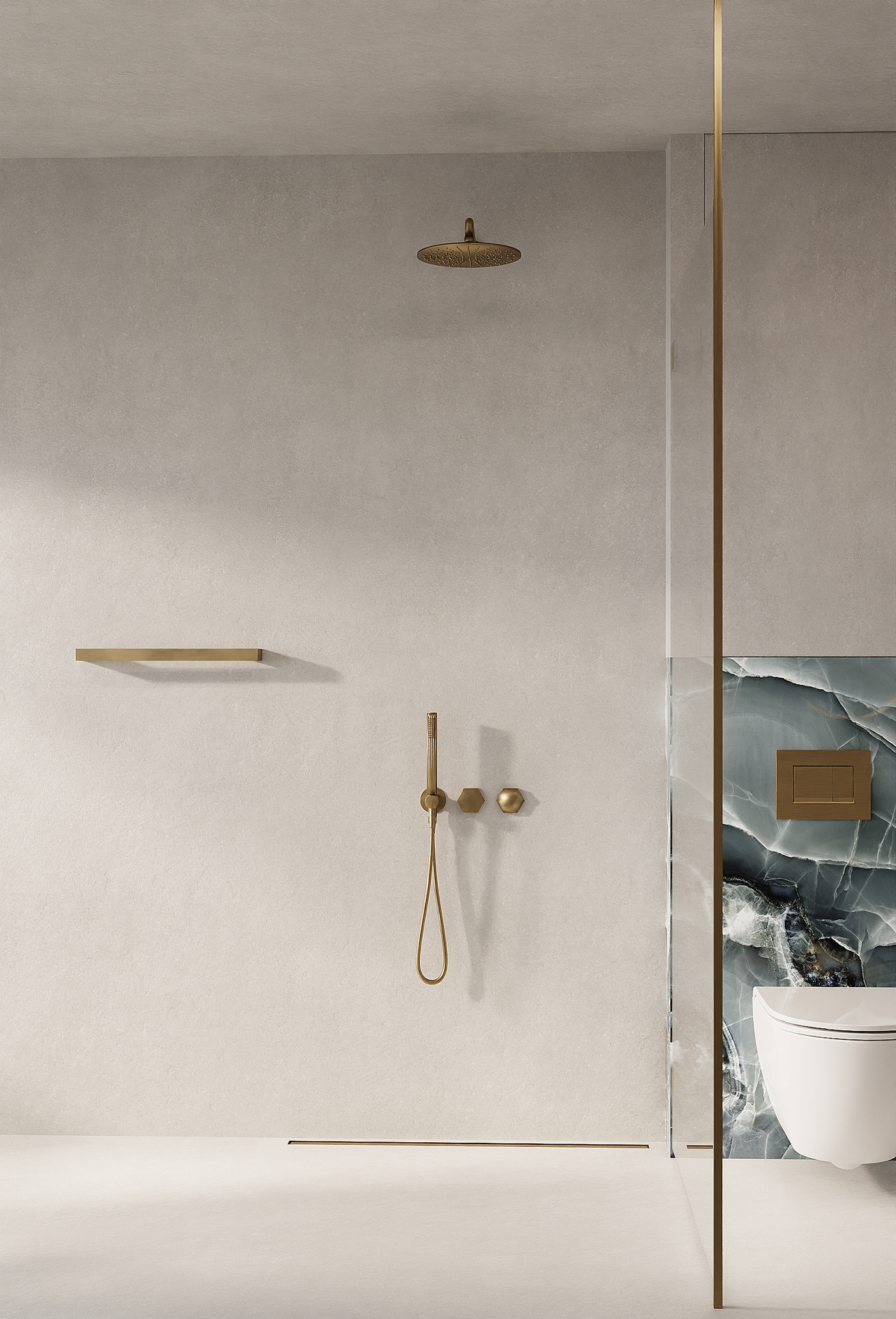 Bathroom in two variations of ONYX marble — Изображение №4 — Графика, 3D на Dprofile