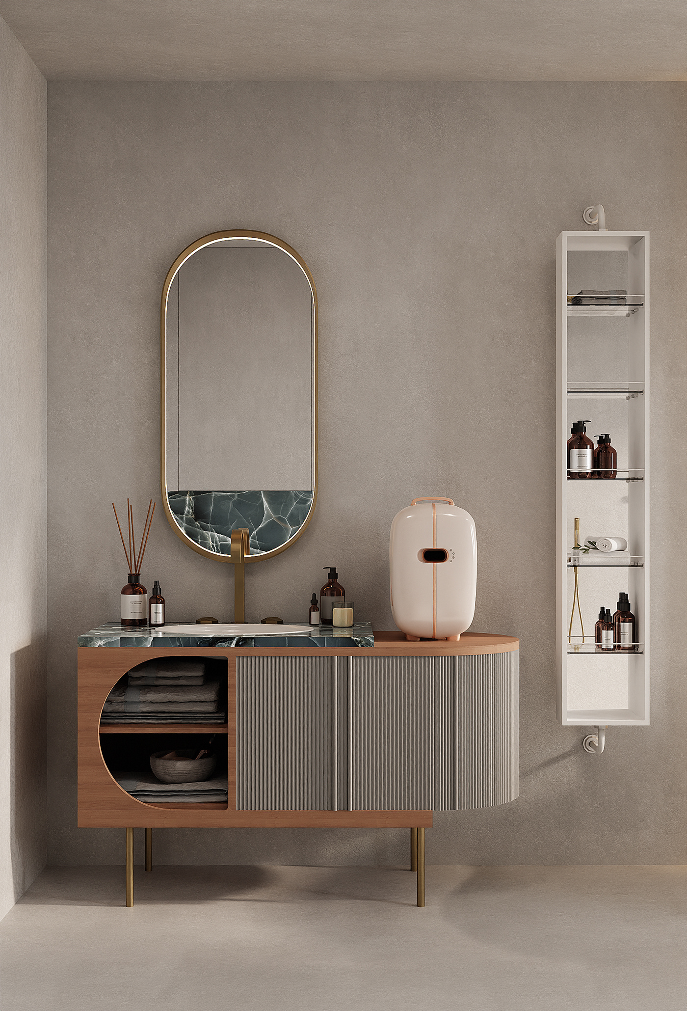 Bathroom in two variations of ONYX marble — Изображение №5 — Графика, 3D на Dprofile