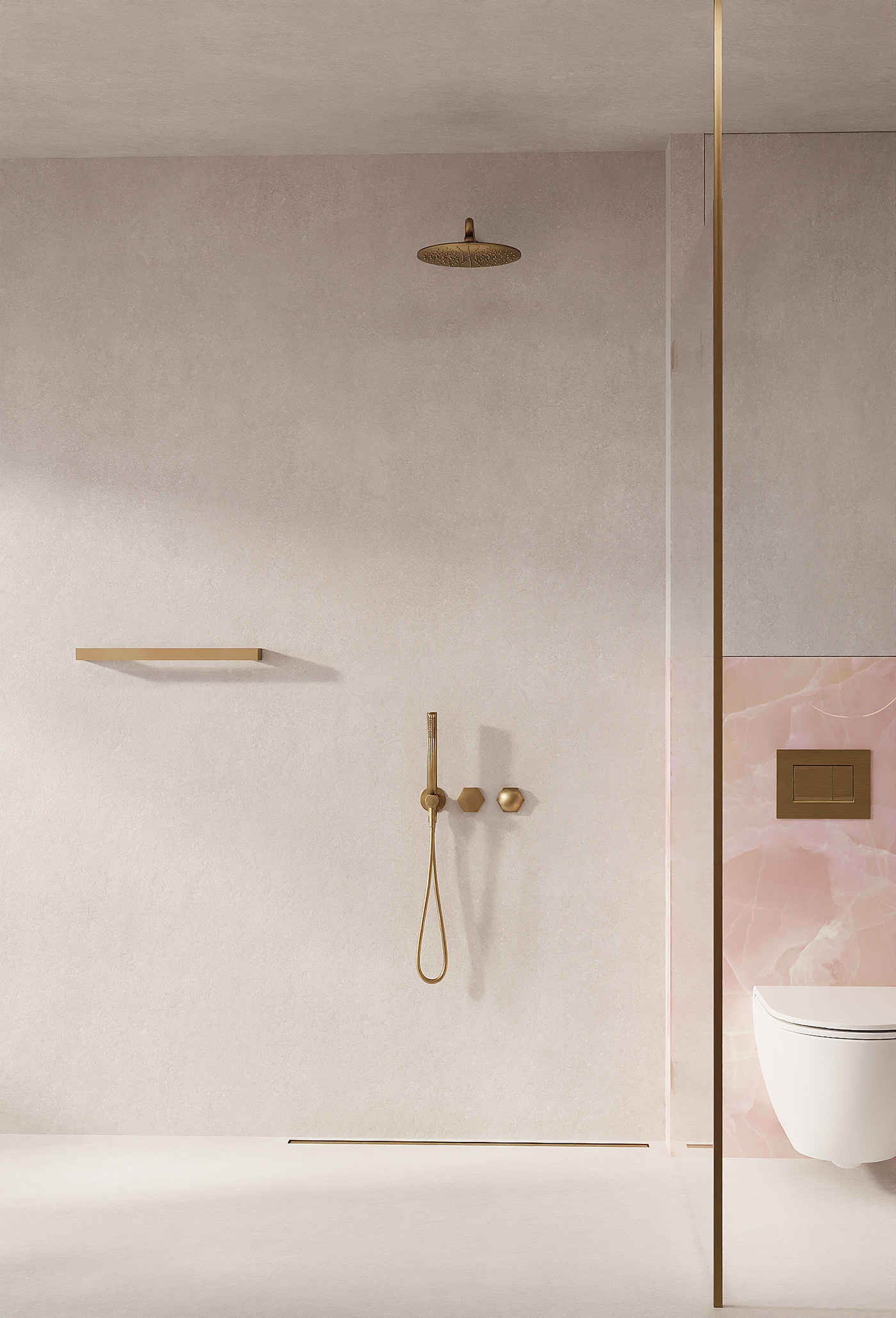 Bathroom in two variations of ONYX marble — Изображение №9 — Графика, 3D на Dprofile