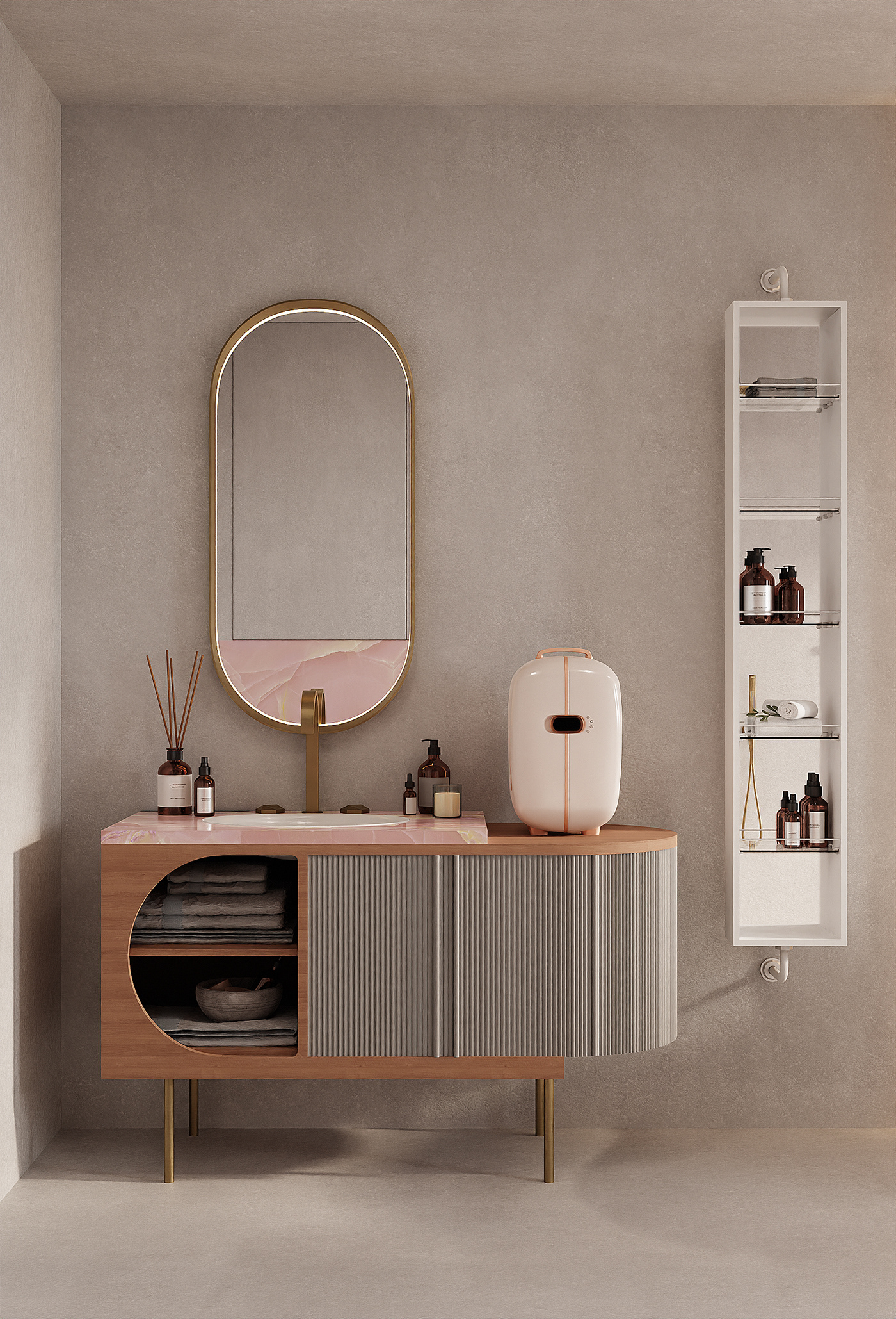 Bathroom in two variations of ONYX marble — Изображение №10 — Графика, 3D на Dprofile
